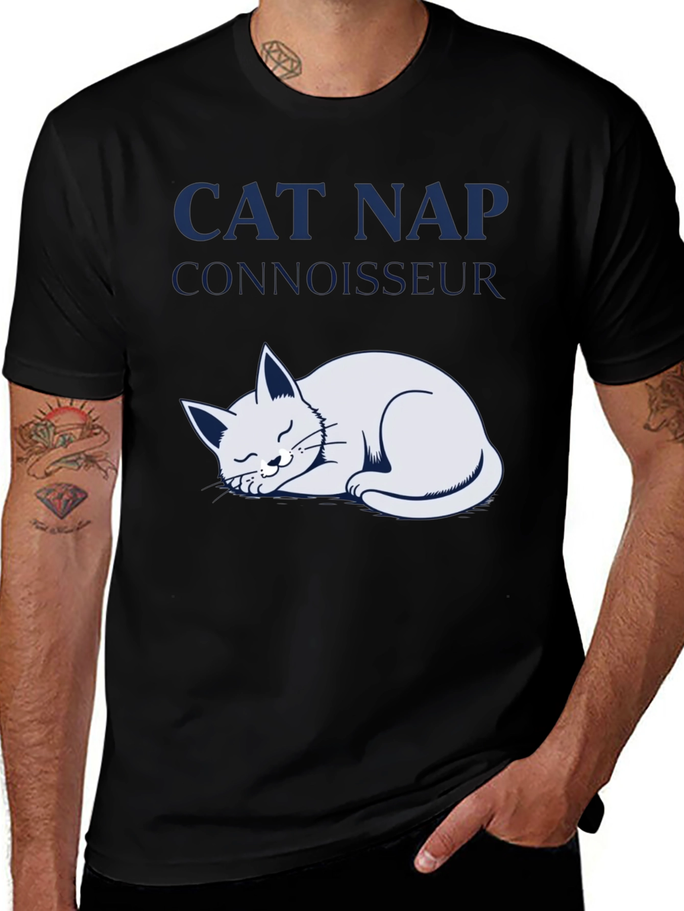 Variant 15 of Cat Nap Connoisseur T-Shirt - Cozy & Fun!