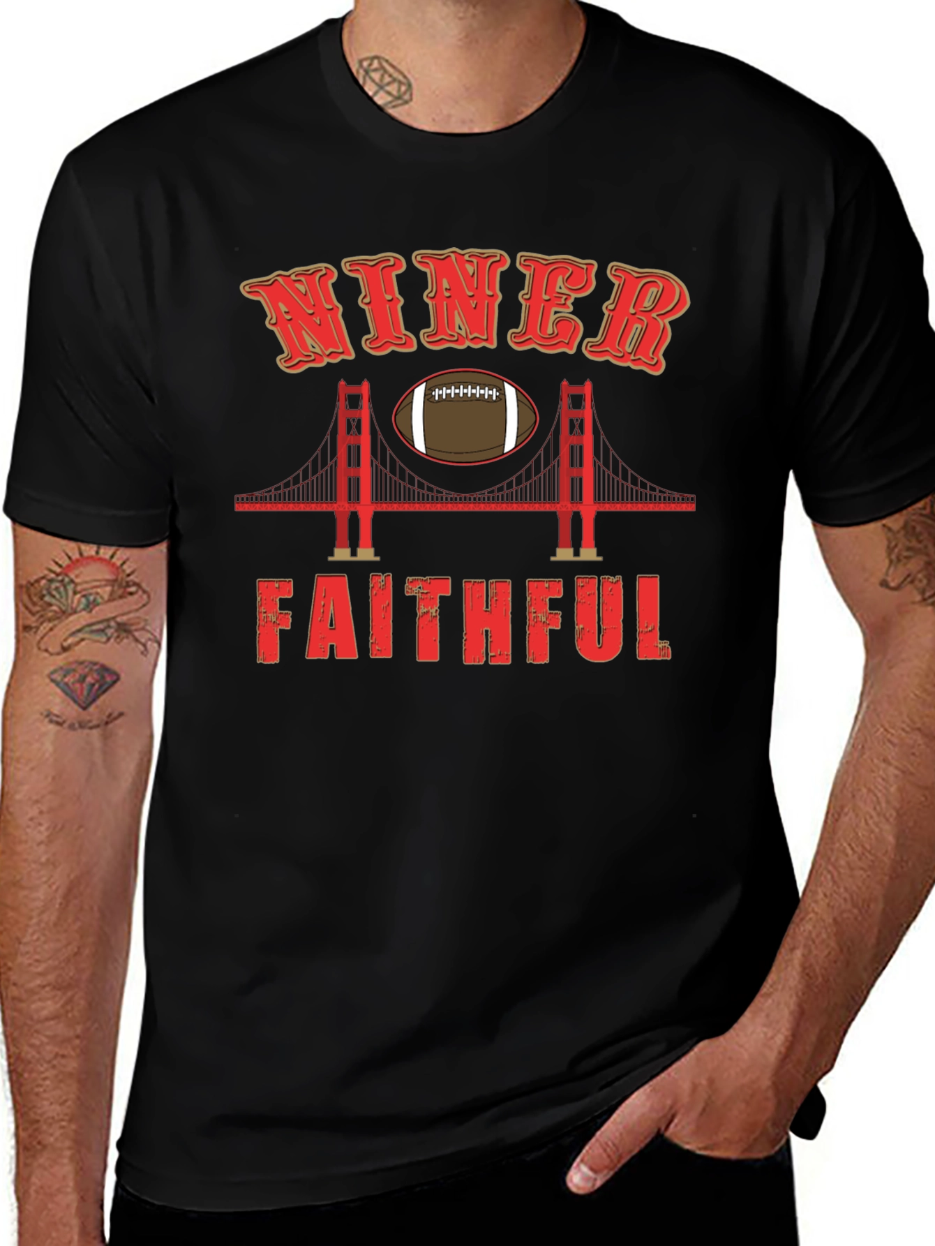 Variant 17 of Niner Faithful Football T-Shirt