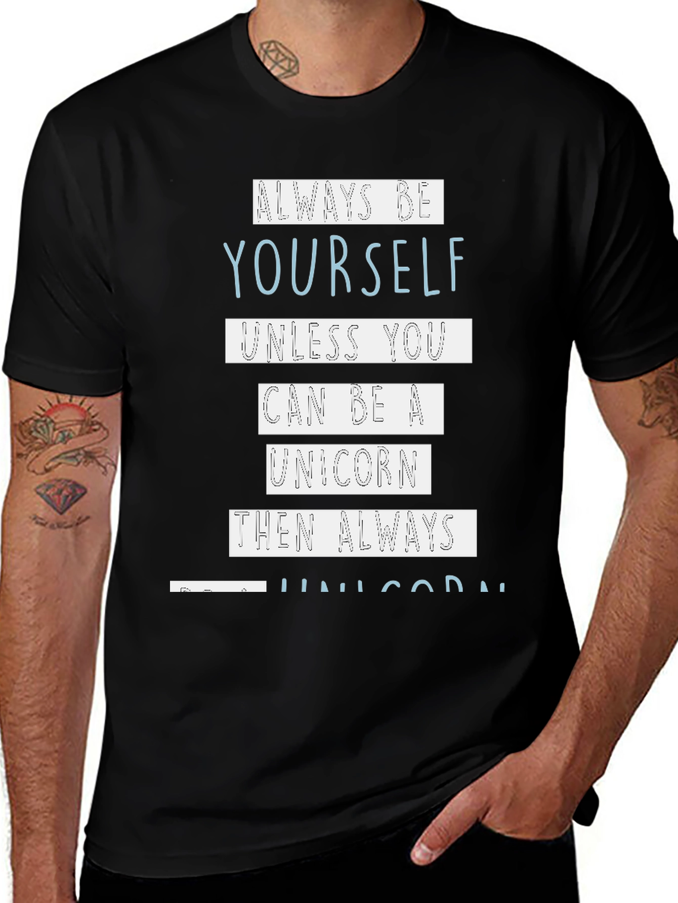 Variant 23 of Always Be Yourself Unicorn Graphic Tee