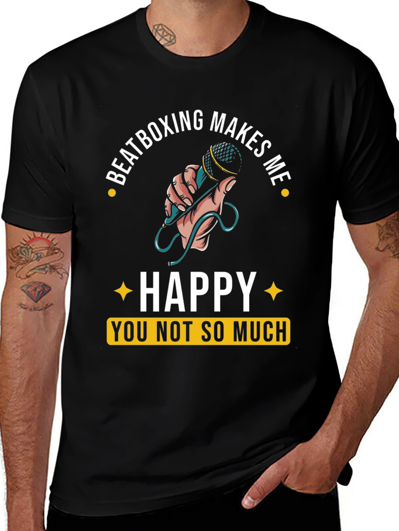 Variant 10 of Beatboxing Makes Me Happy Graphic Tee