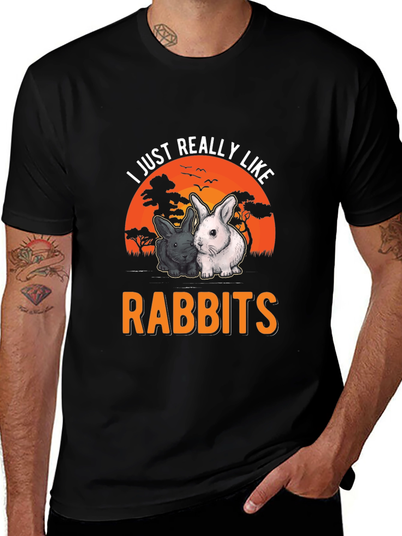 Variant 17 of I Just Really Like Rabbits Graphic T-Shirt