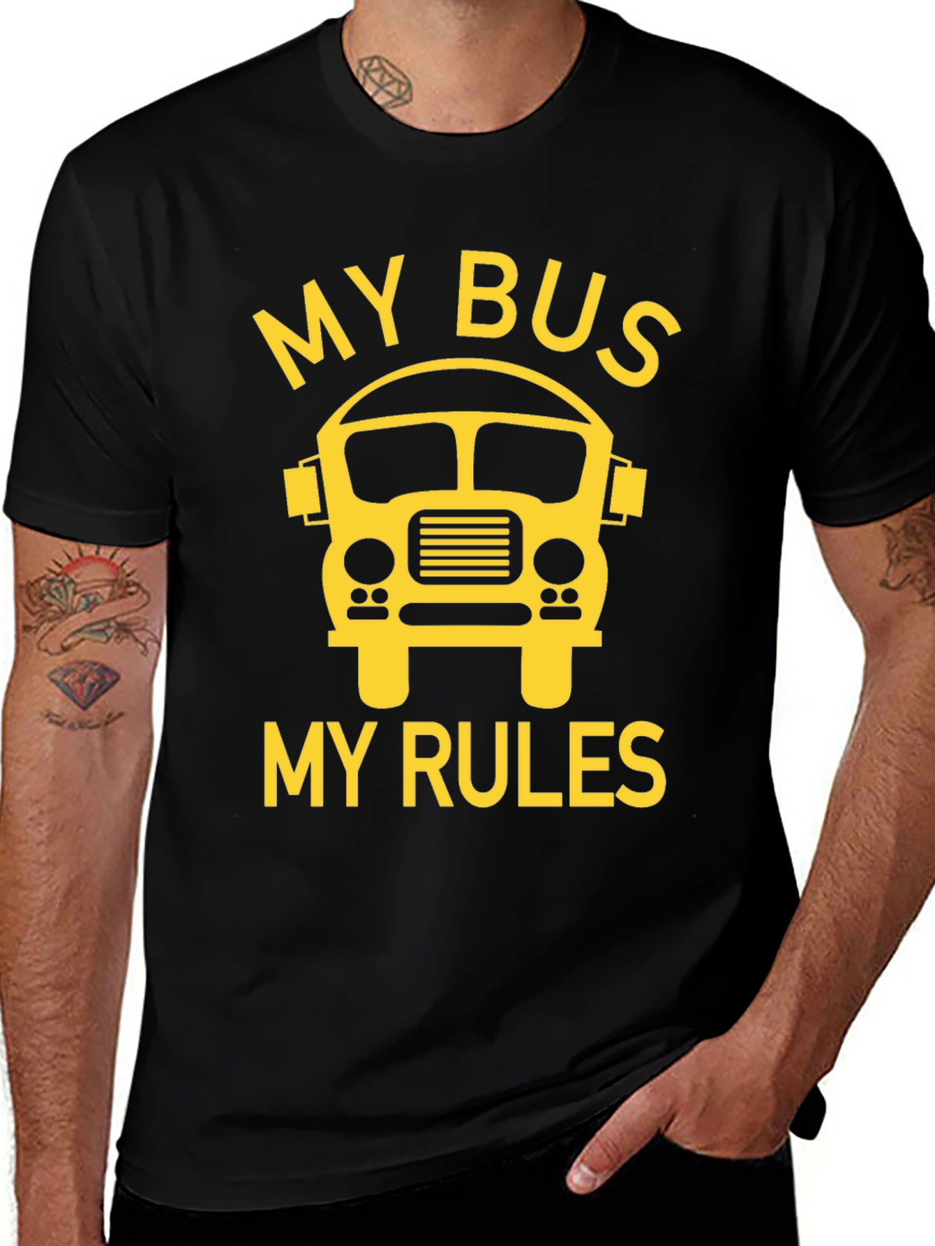 Variant 2 of My Bus, My Rules T-Shirt - School Bus Driver Tee