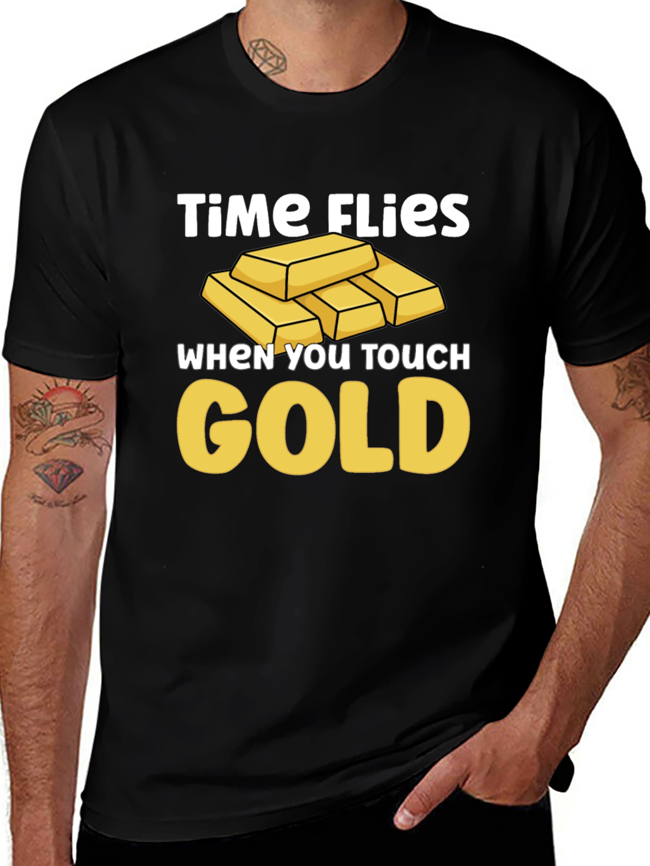Variant 10 of Time Flies When You Touch Gold T-Shirt