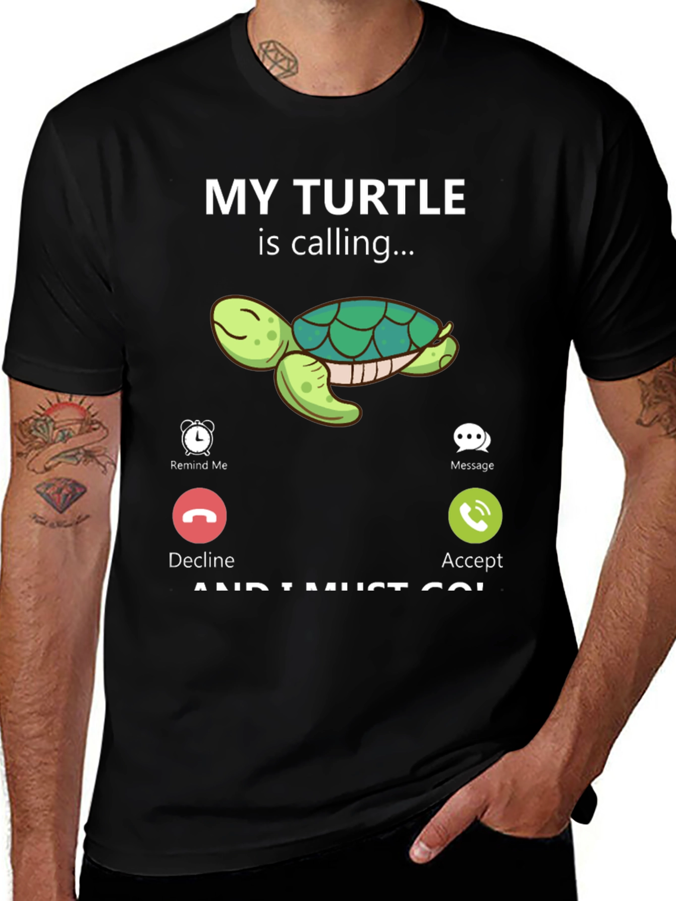 Variant 27 of My Turtle Is Calling T-Shirt