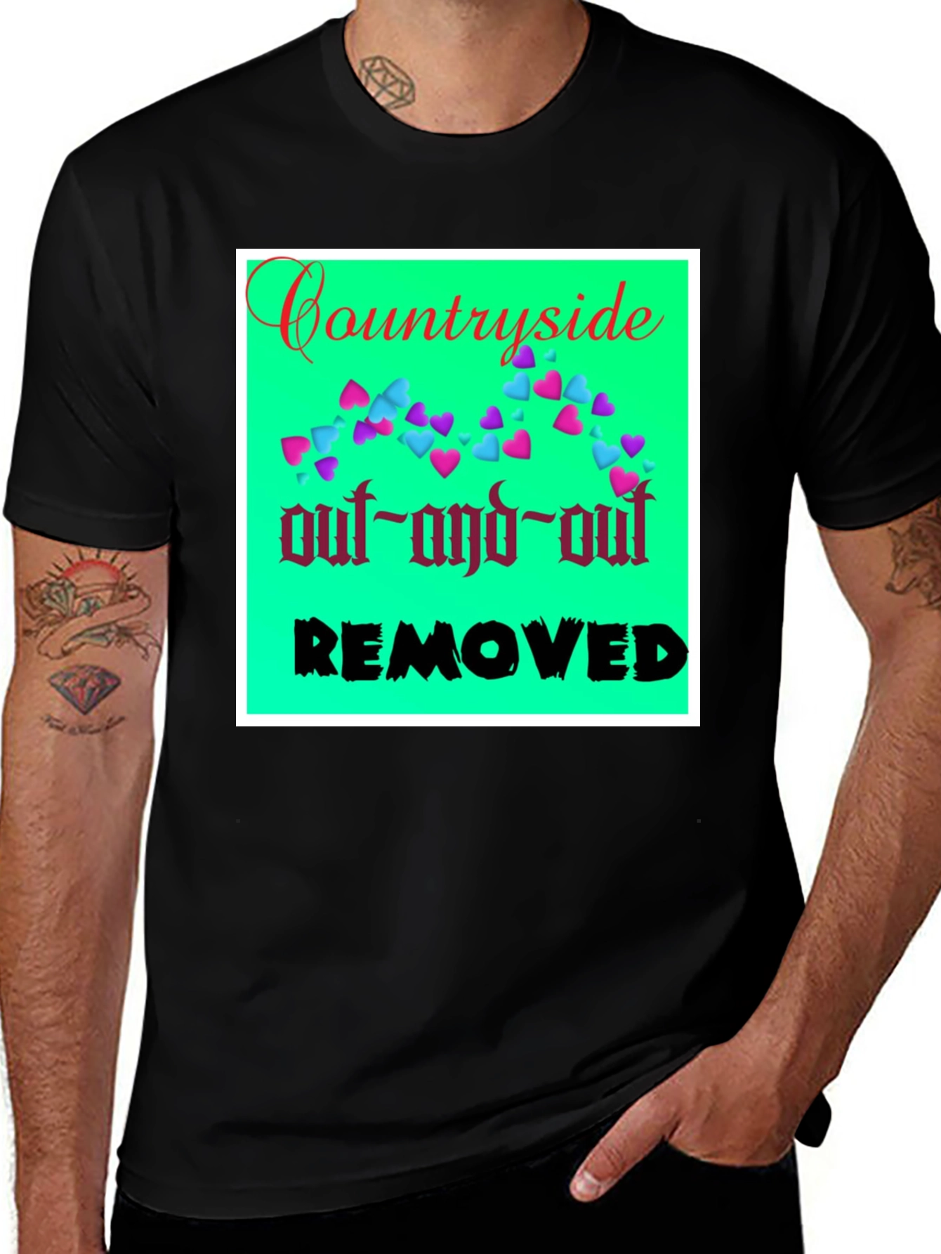 Variant 22 of Countryside Removed Black Graphic T-Shirt