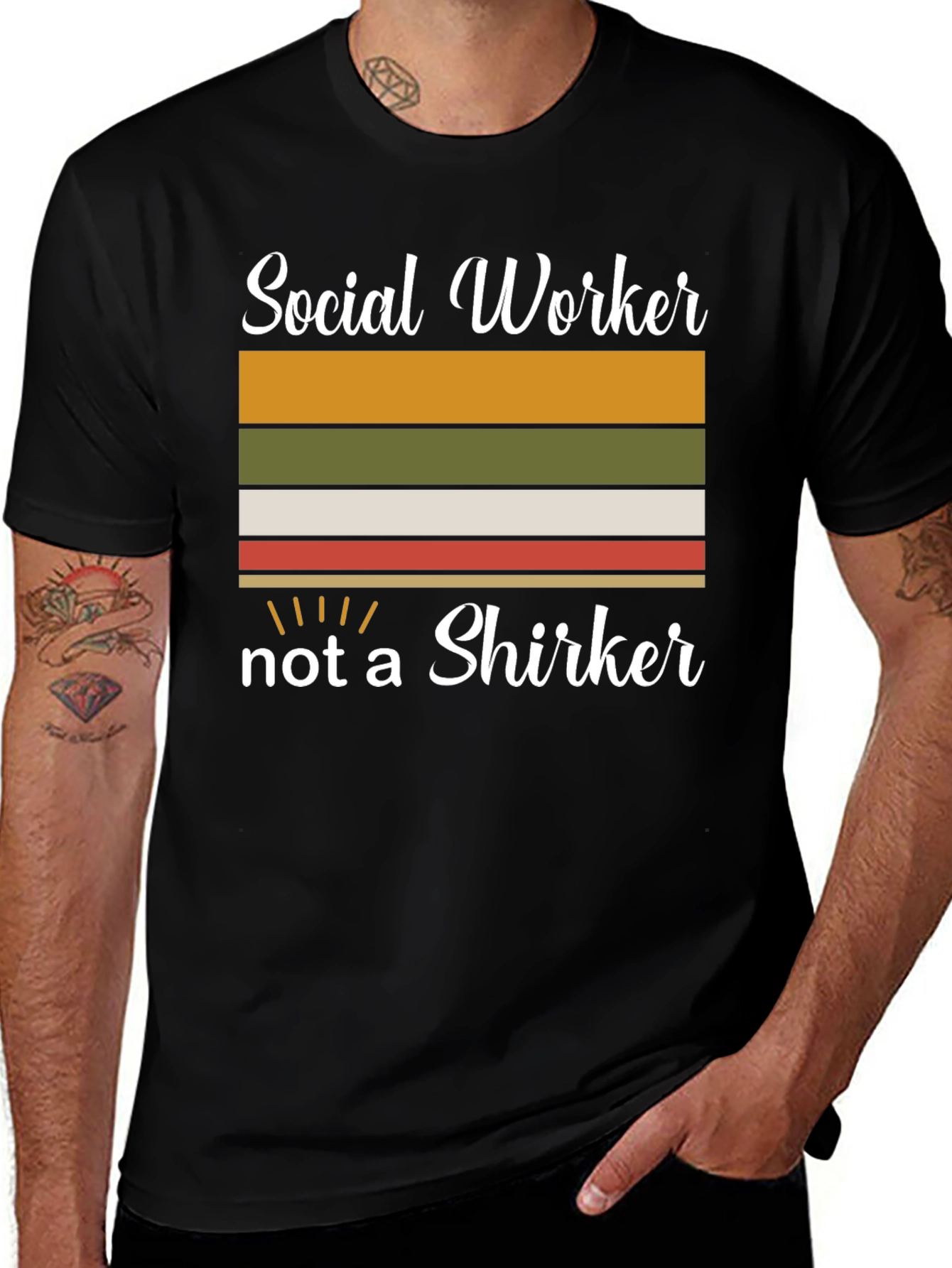 Variant 23 of Social Worker Tee - Not a Shirker