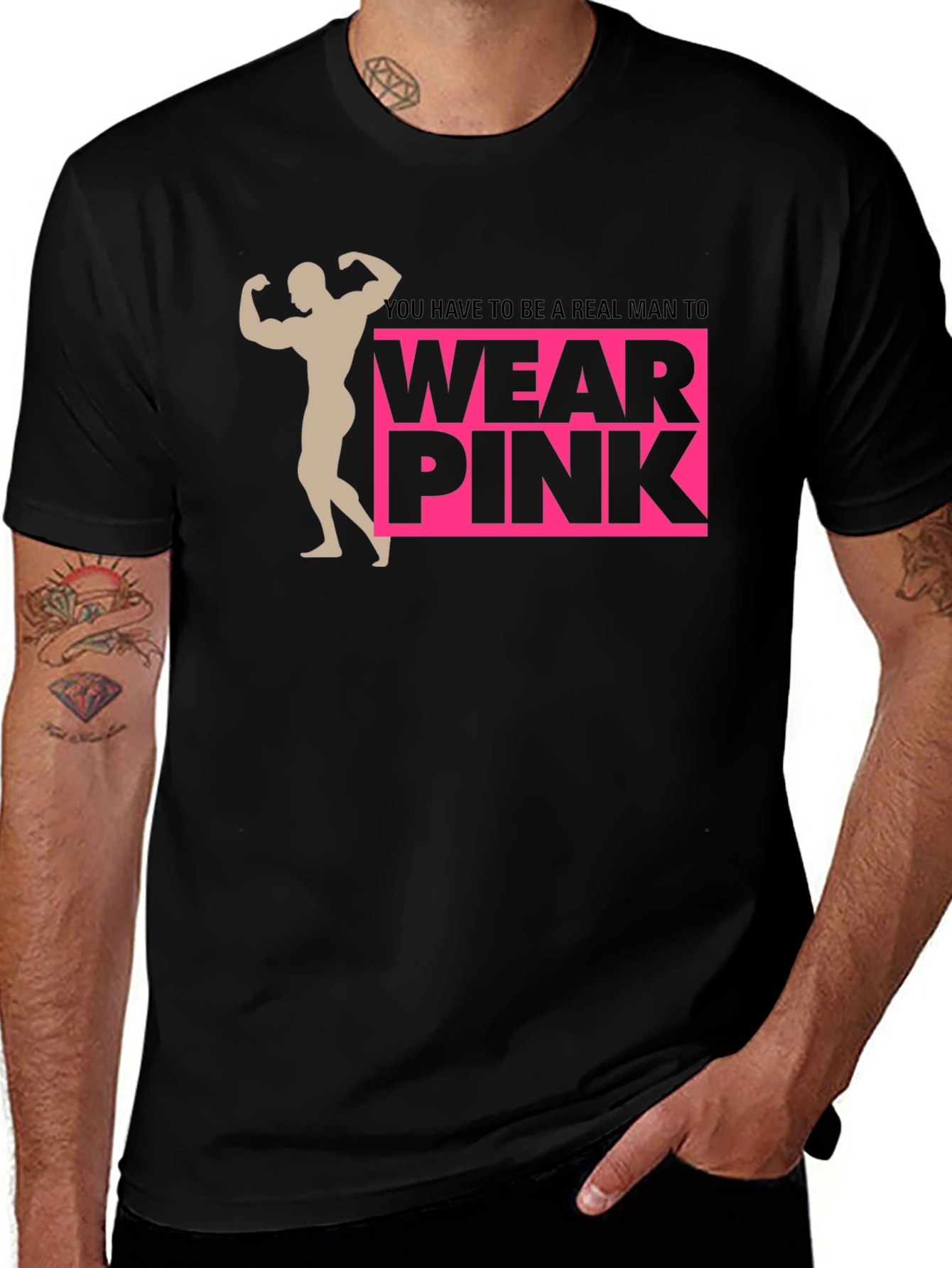 Variant 25 of Real Man Wear Pink Graphic Tee