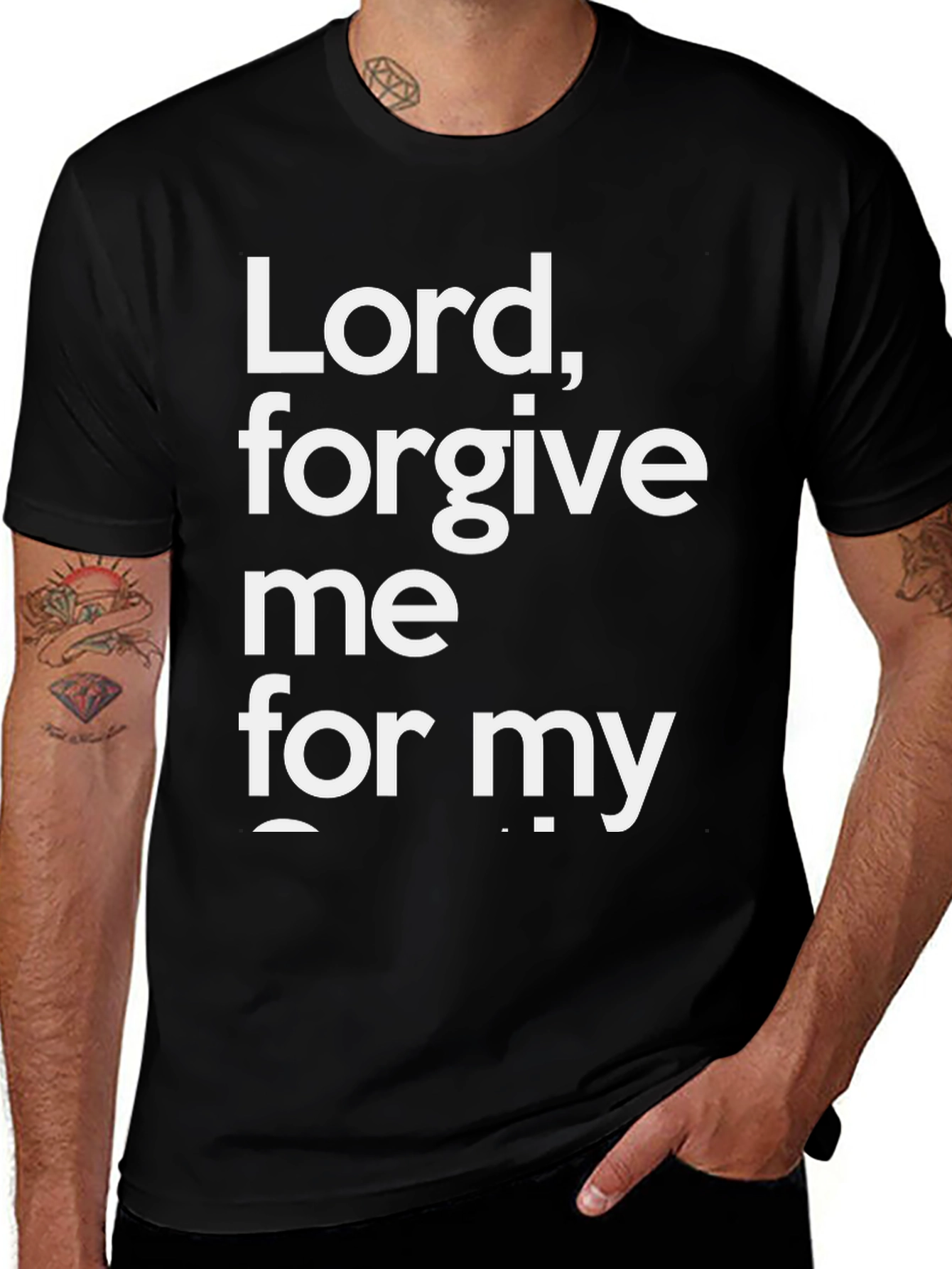 Variant 28 of Lord Forgive Me Graphic Tee - Religious T-Shirt