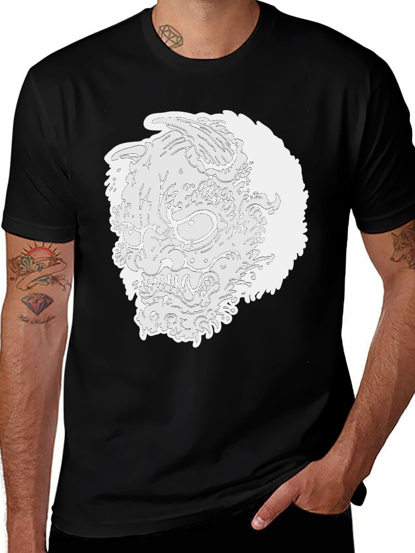 Variant 9 of Unique Graphic Tee - Black