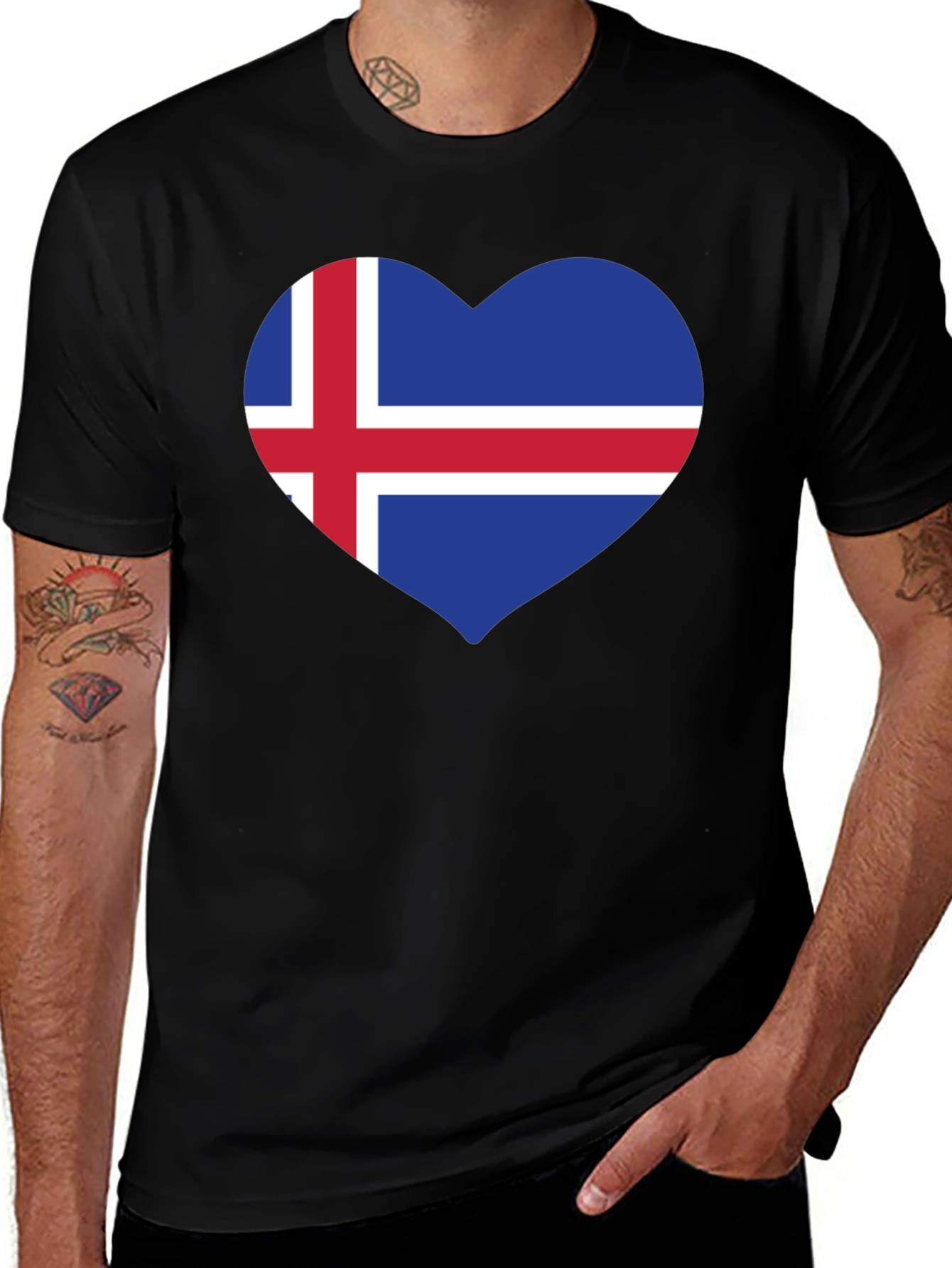 Iceland Flag Heart T-Shirt