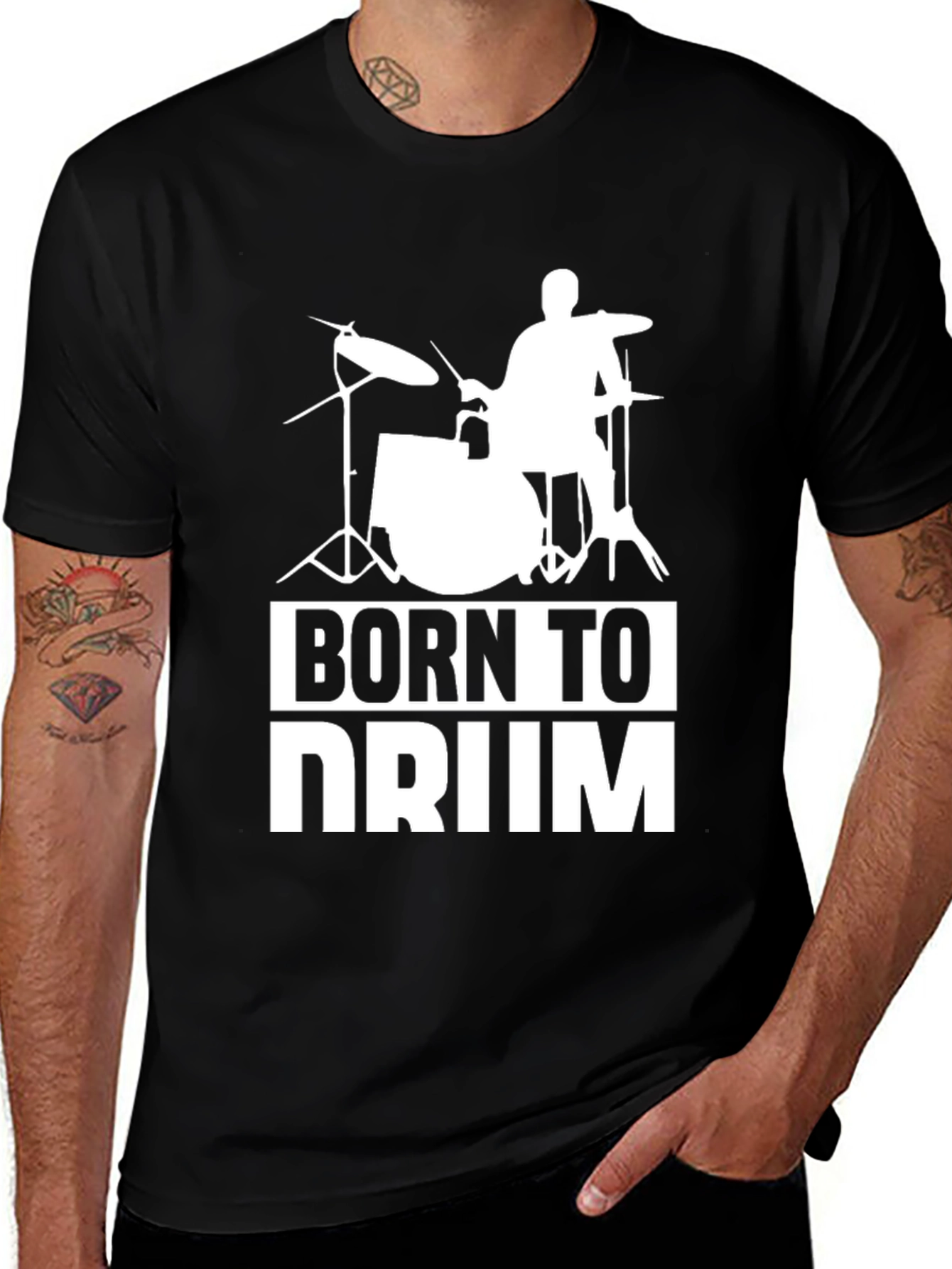 Variant 9 of Born to Drum Black T-Shirt