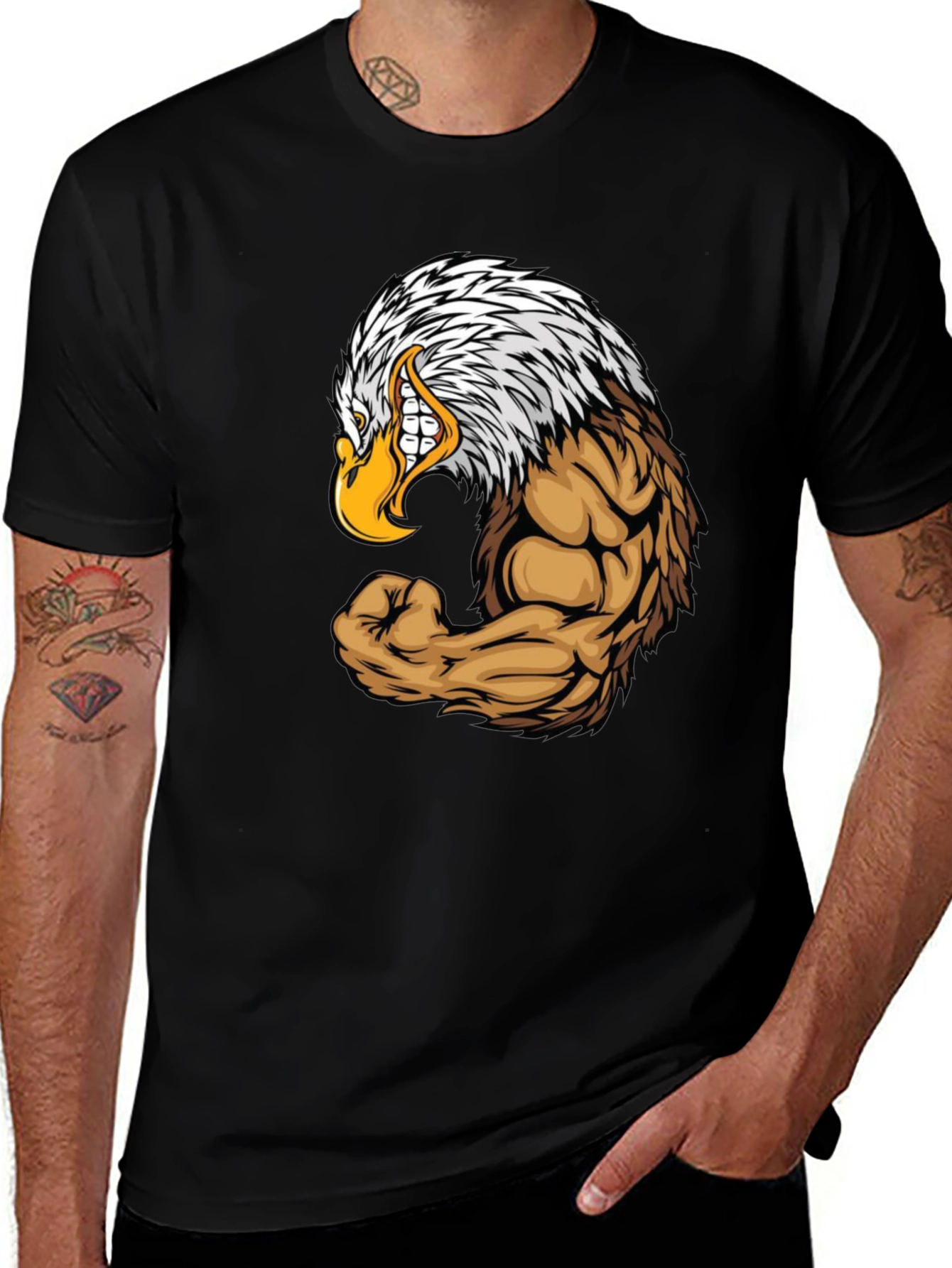 Variant 27 of Eagle Muscle Graphic T-Shirt