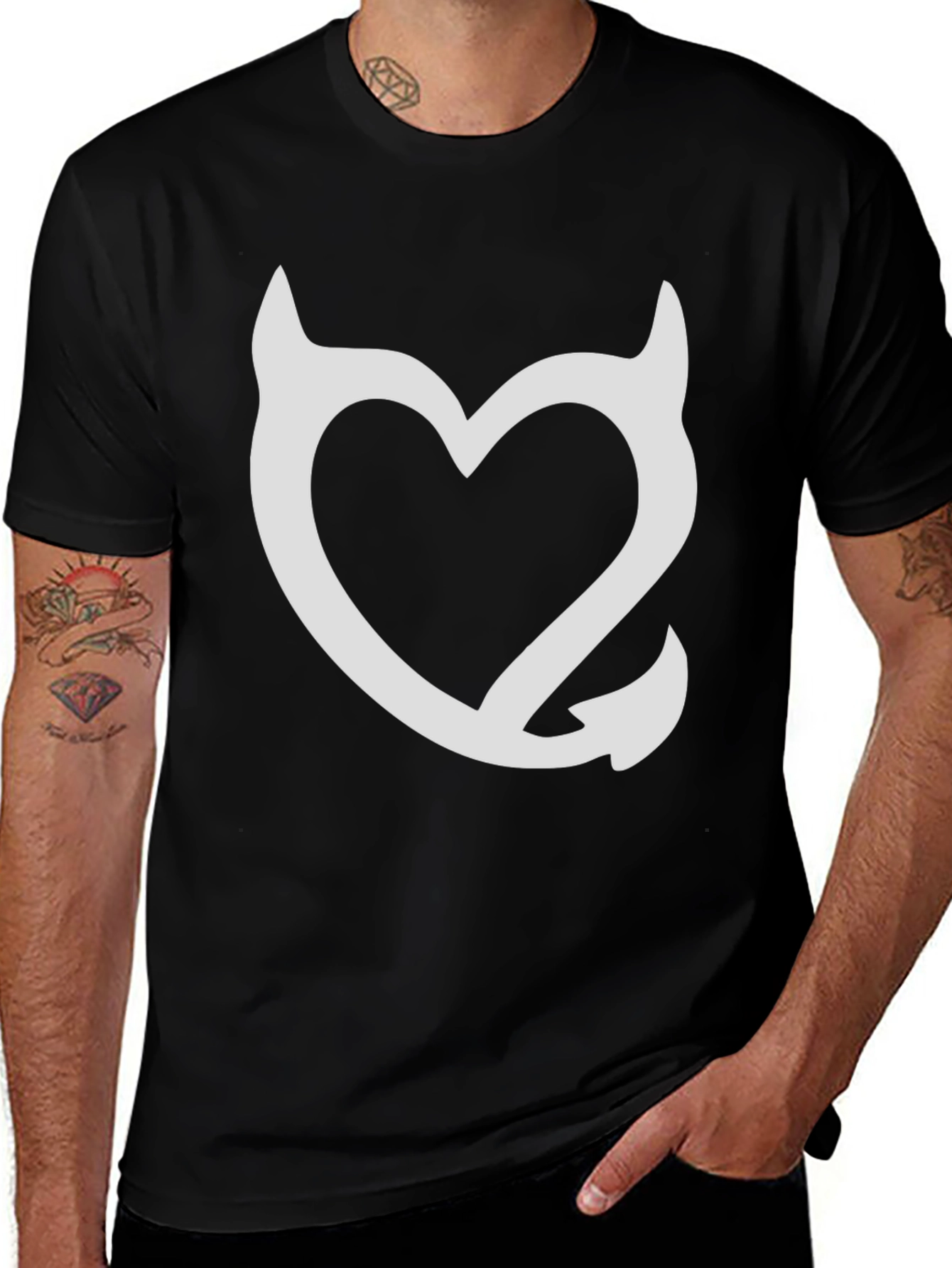 Variant 28 of Devil Heart Black T-Shirt