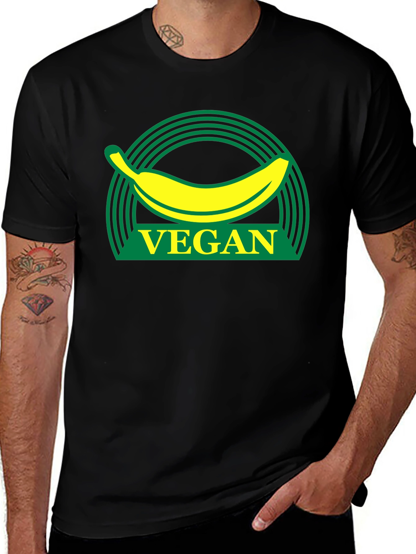 Vegan Banana T-Shirt - Unisex Black Tee