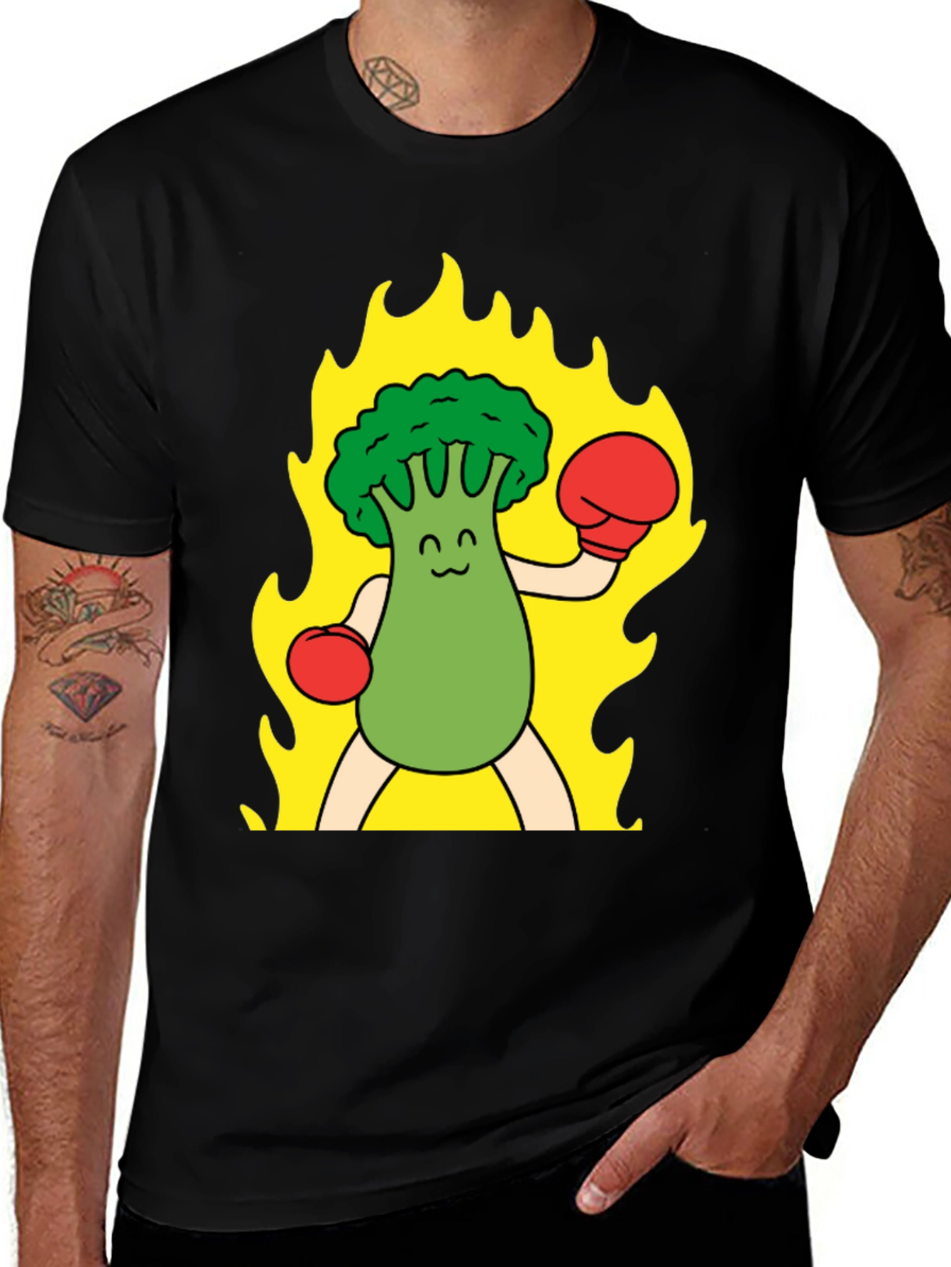 Variant 10 of Broccoli Boxer T-Shirt - Funny Graphic Tee