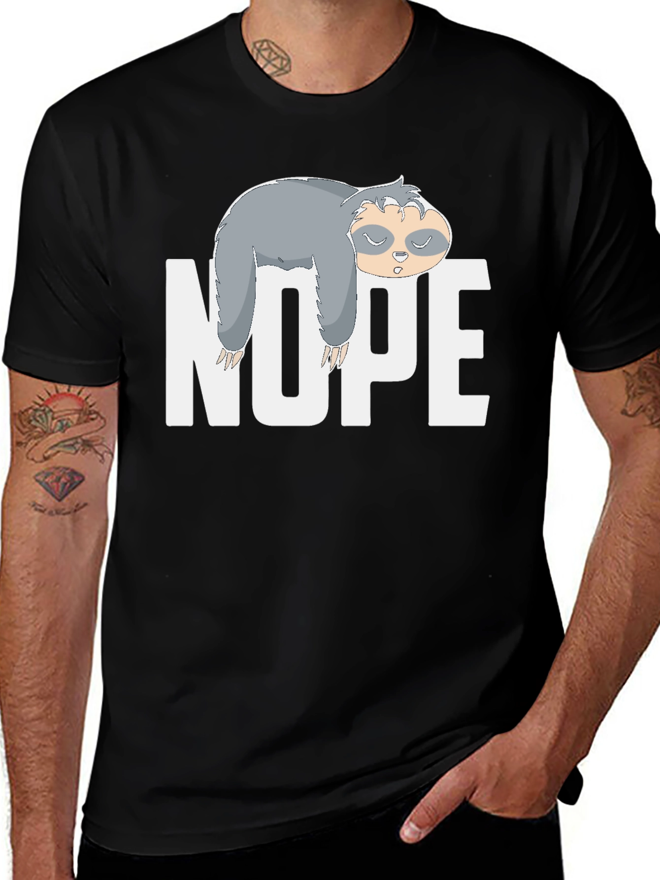 Variant 19 of Nope Sloth Graphic T-Shirt