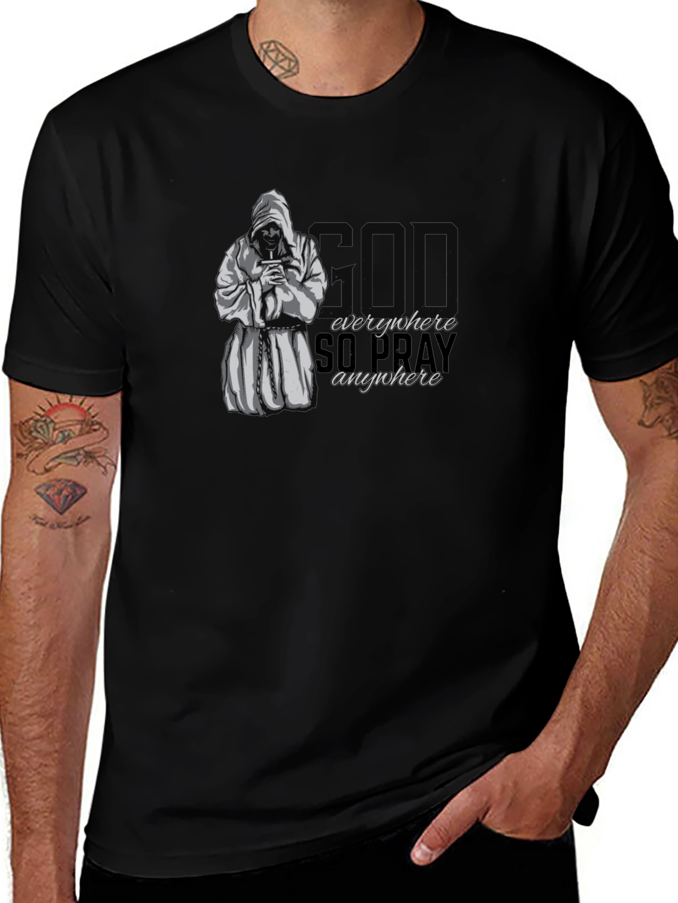 Pray Anywhere Black T-Shirt