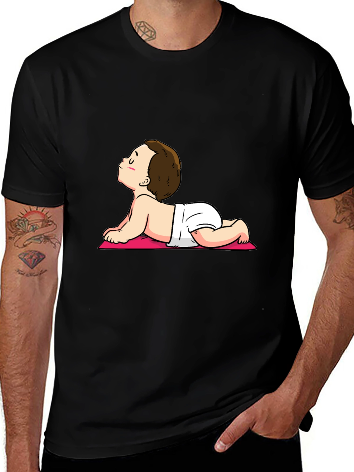 Variant 11 of Yoga Baby Black Cotton Tee