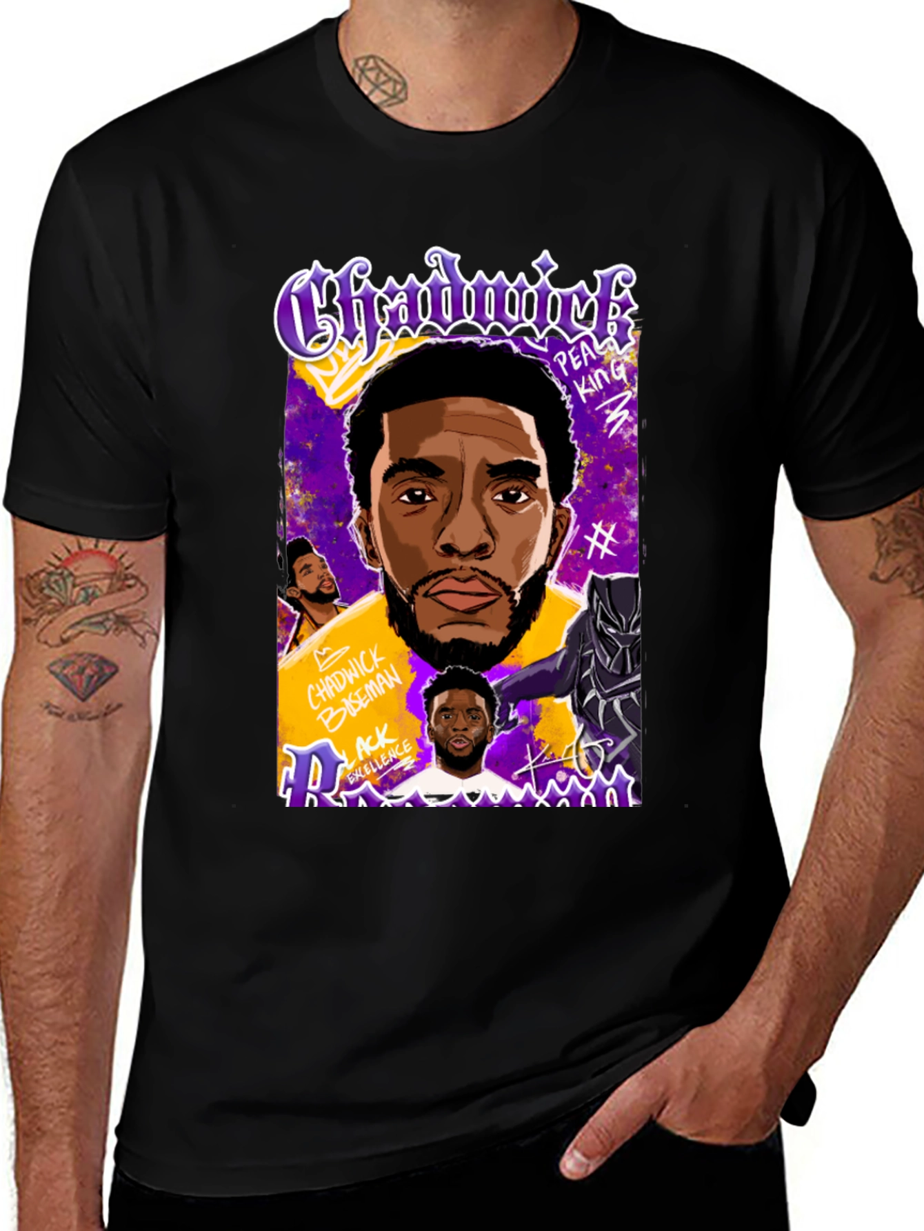 Chadwick Boseman Tribute Graphic T-Shirt