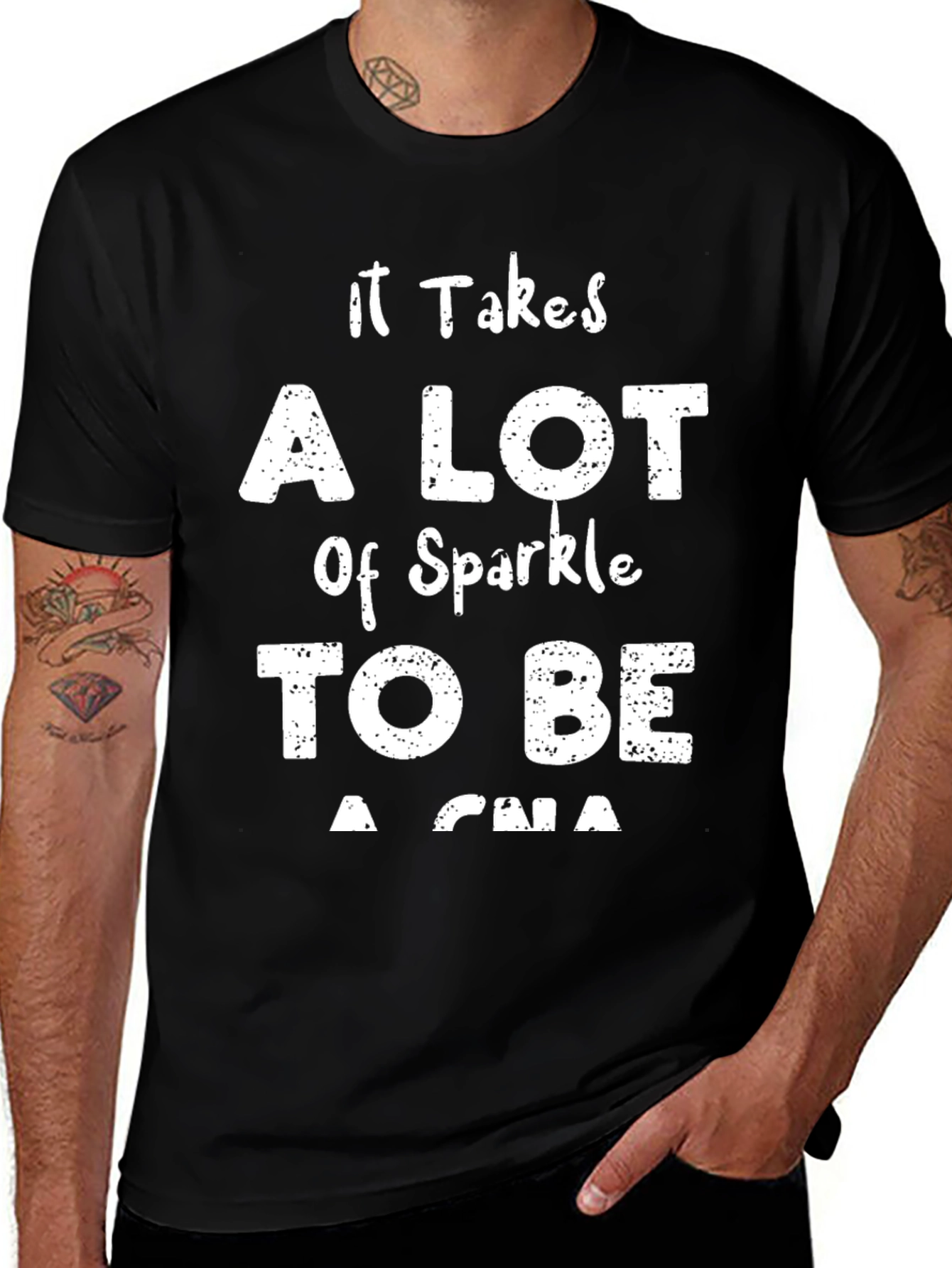 Variant 19 of Sparkle CNA Black T-Shirt