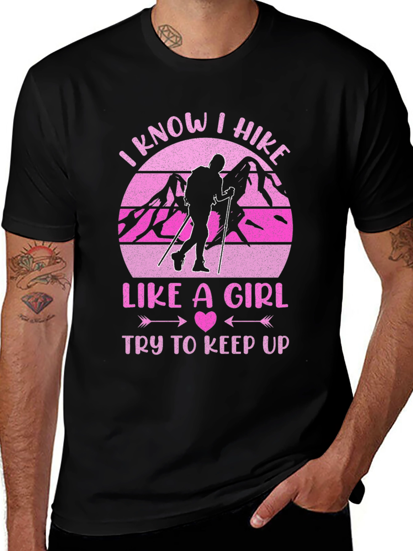 Variant 6 of I Hike Like a Girl T-Shirt