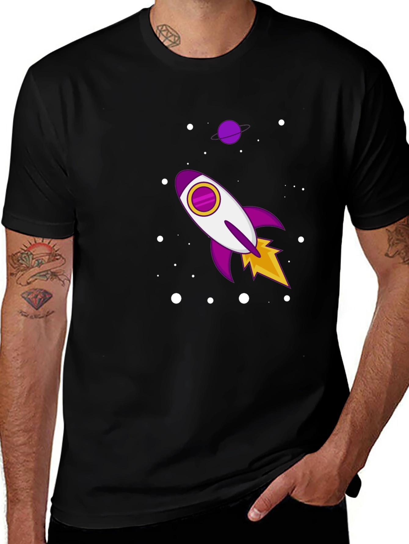 Variant 8 of Rocket Launch Graphic T-Shirt