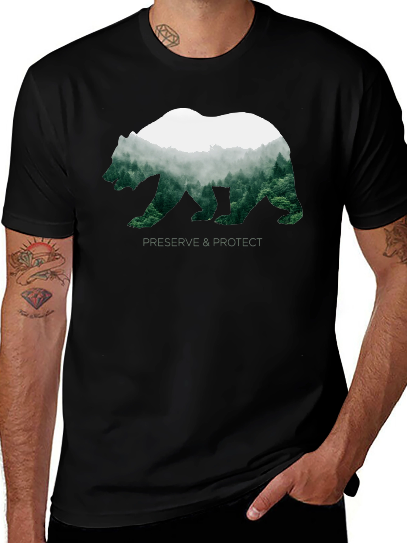 Variant 10 of Preserve & Protect Bear Graphic Tee