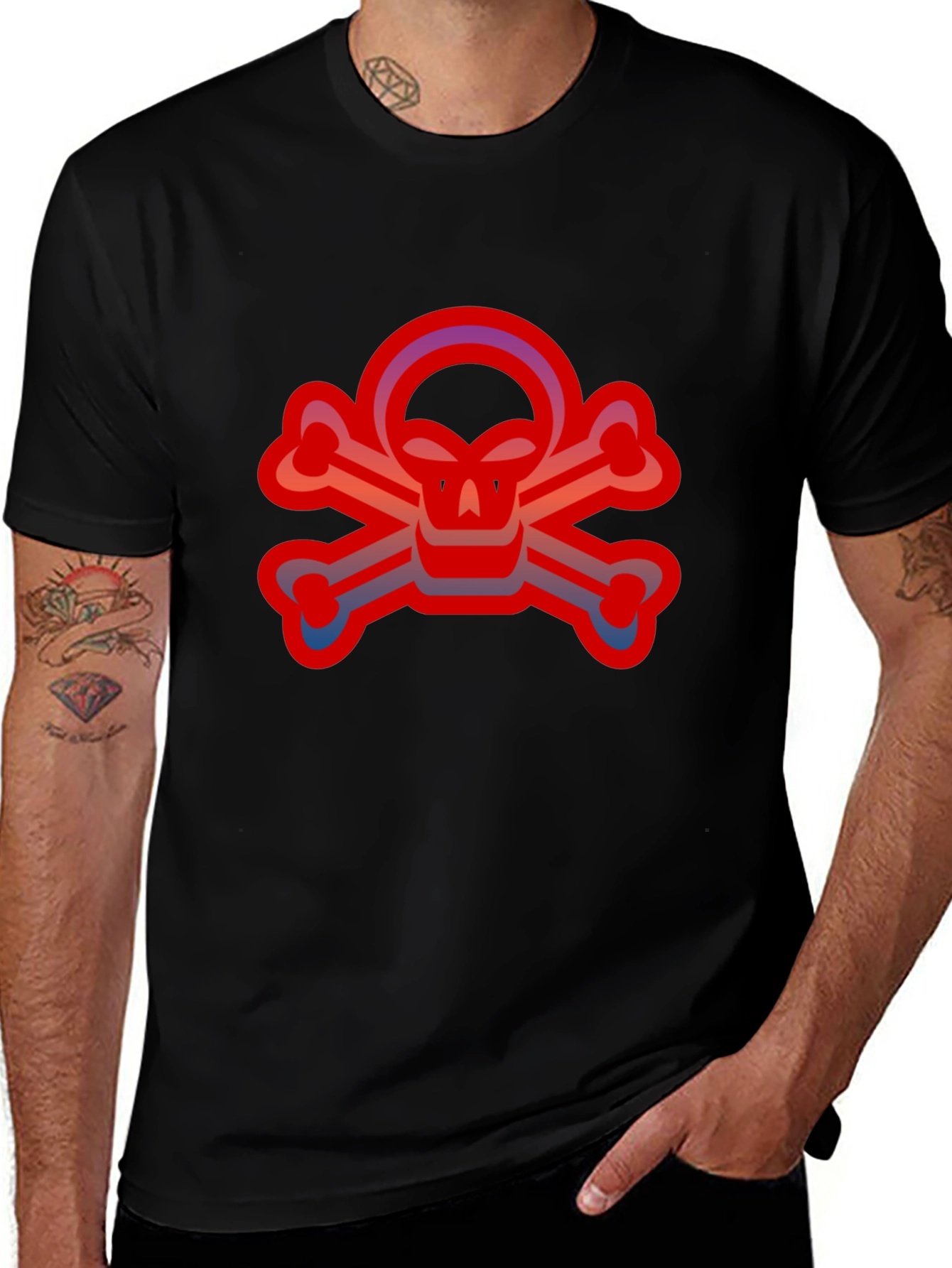 Variant 22 of Skull & Crossbones Graphic Tee - Bold Design