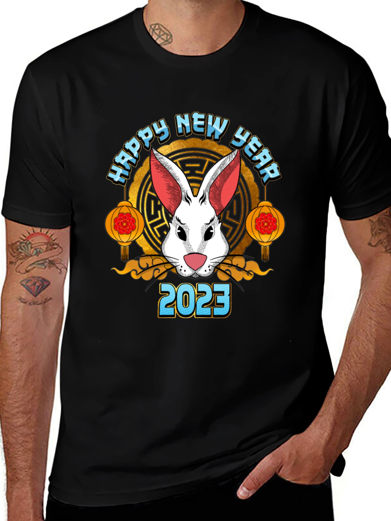 Happy New Year 2023 Rabbit Graphic Tee