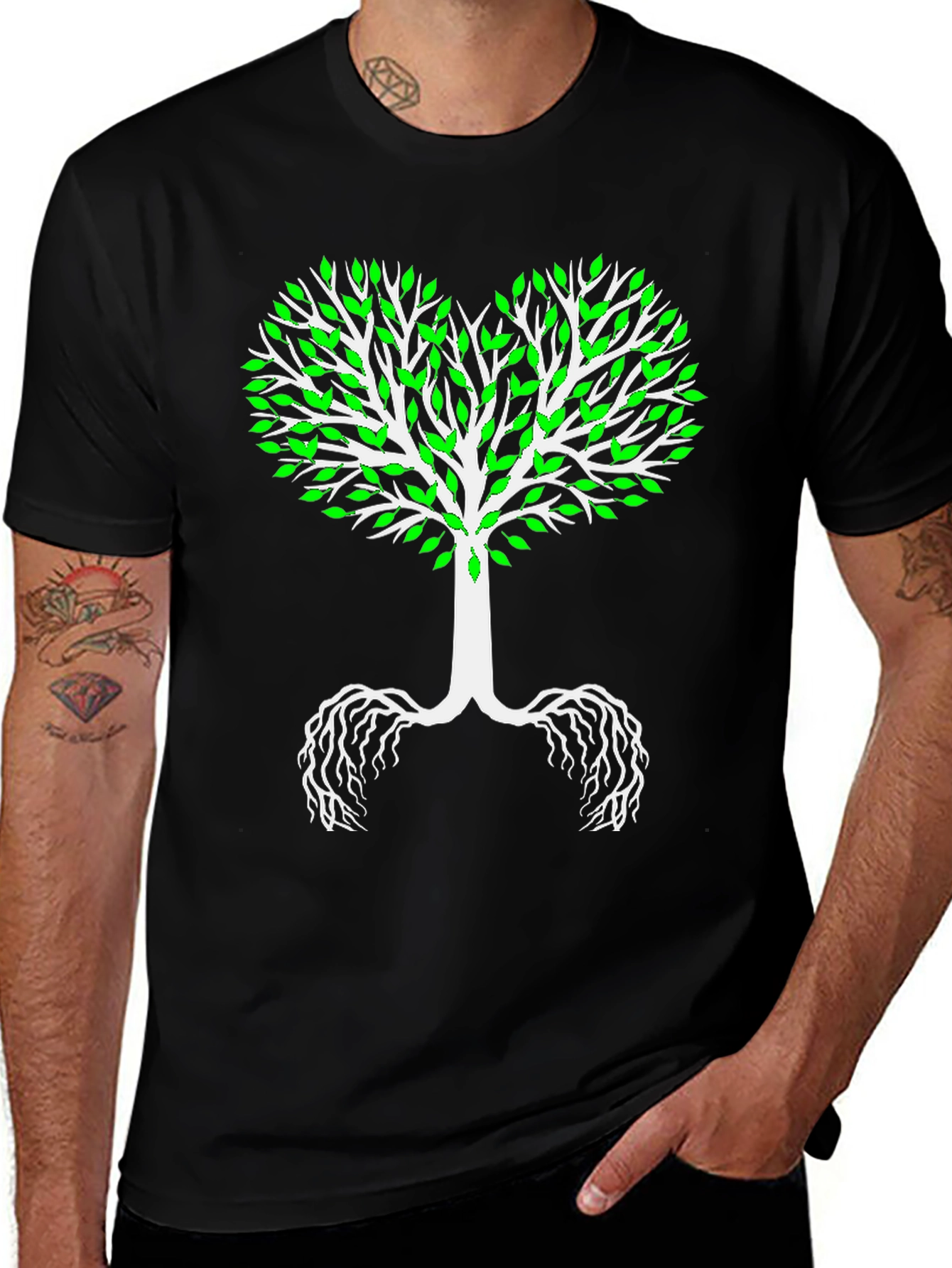 Variant 11 of Heart Tree Graphic Tee - Nature Inspired Design