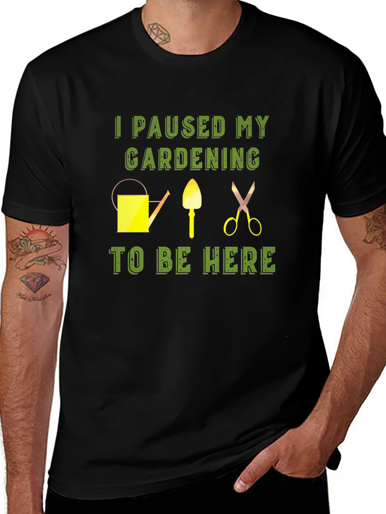 Variant 6 of Gardening Pause Black T-Shirt