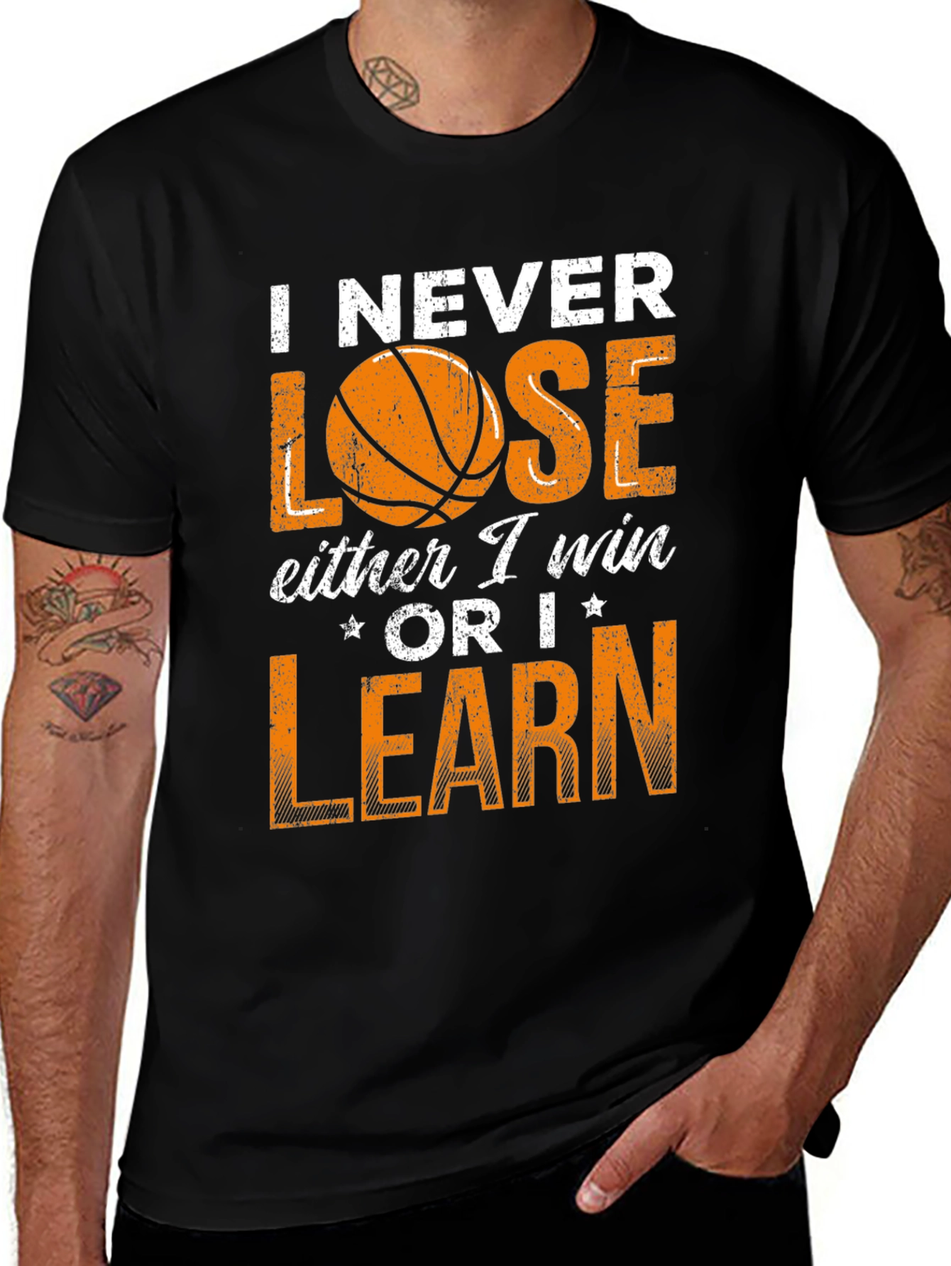I Never Lose Graphic Tee - Win or Learn