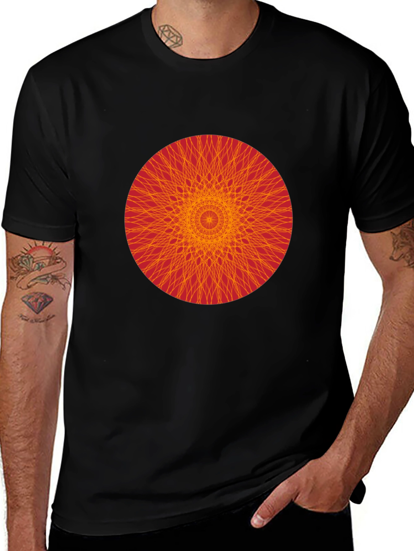 Variant 16 of Geometric Mandala Graphic Tee