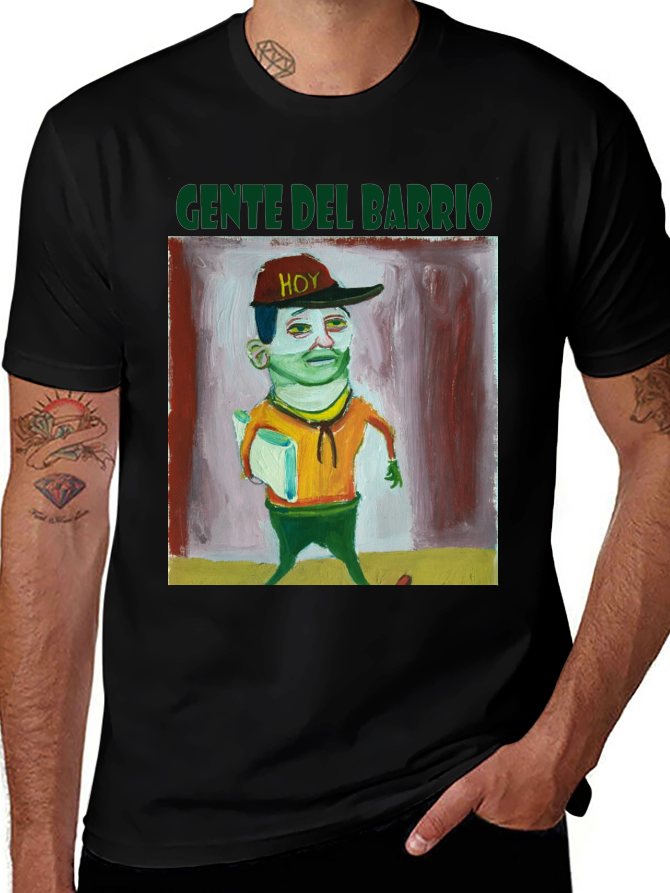 Variant 17 of Gente Del Barrio T-Shirt Black Graphic Tee