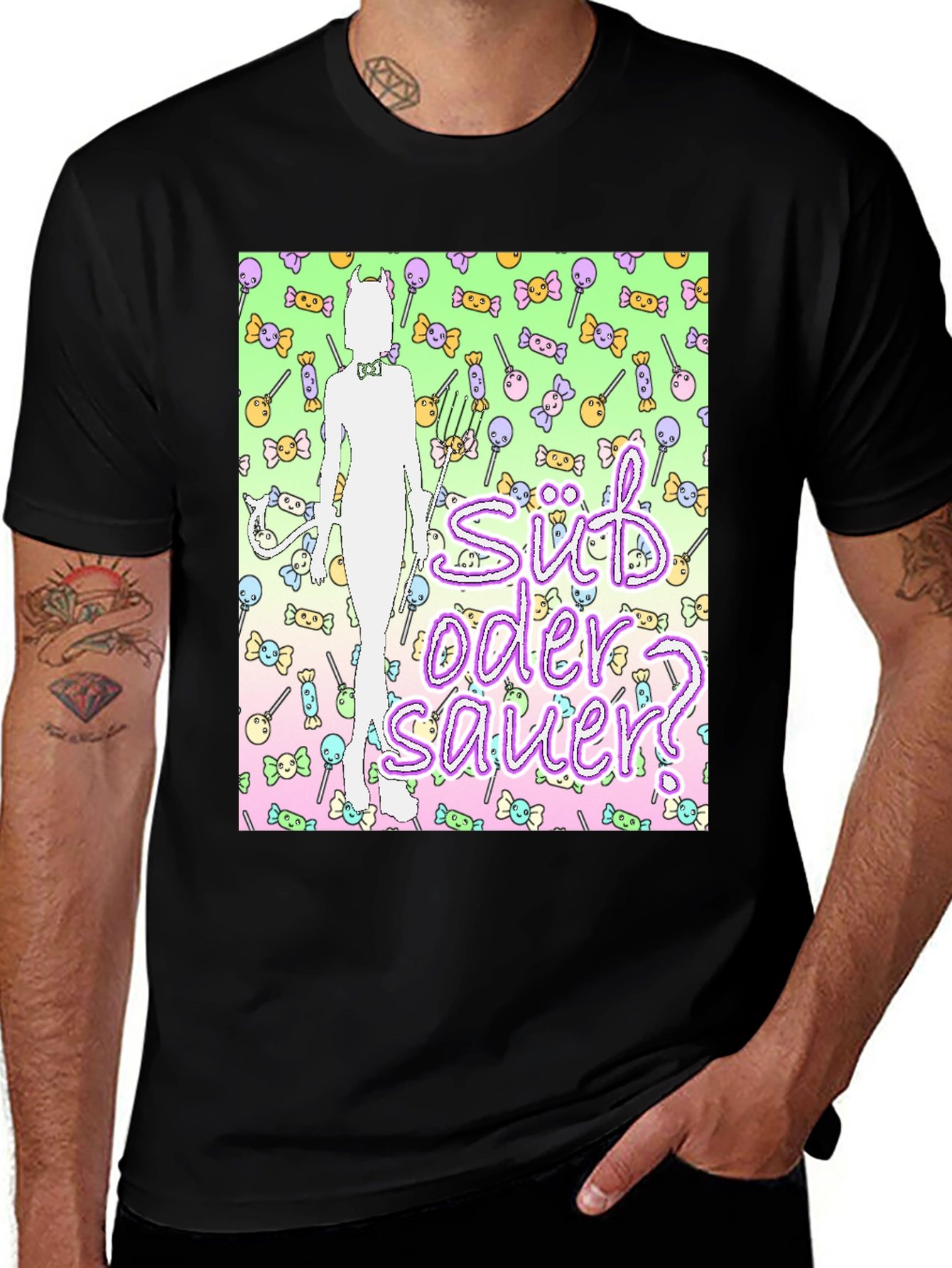 Variant 19 of Sweet or Sour? Devilish Candy Graphic T-Shirt