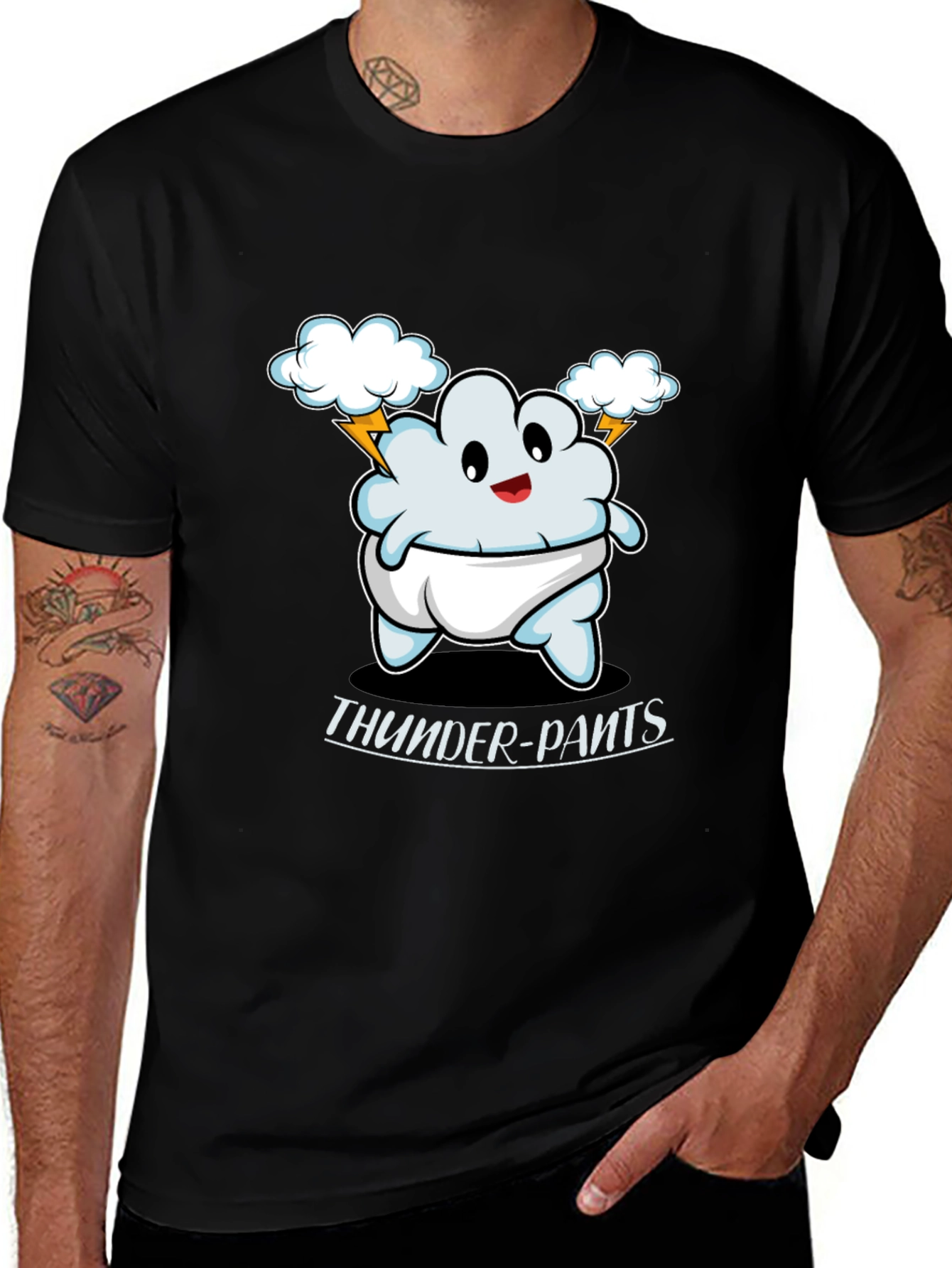 Variant 23 of Thunder Pants Cartoon Graphic T-Shirt