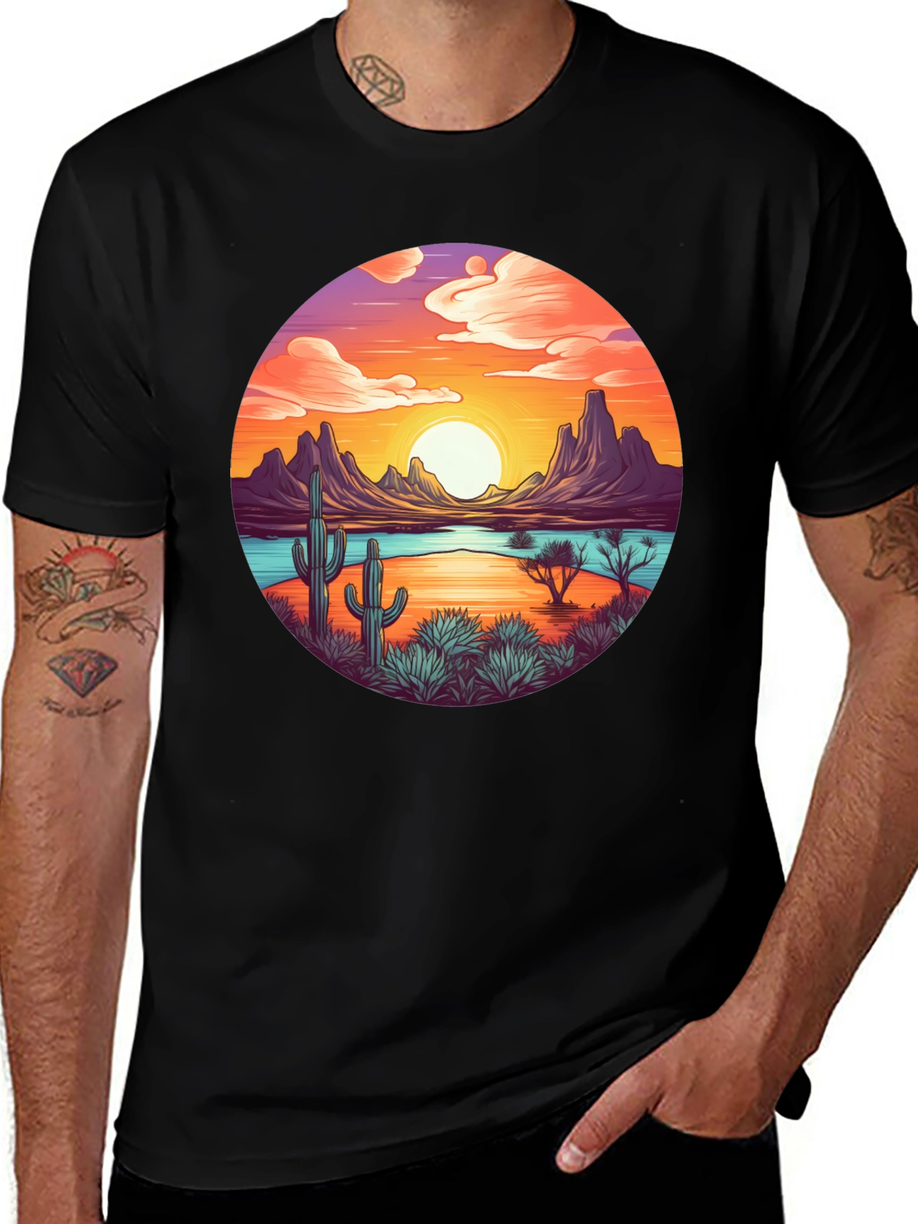 Variant 14 of Sunset Desert Graphic Tee