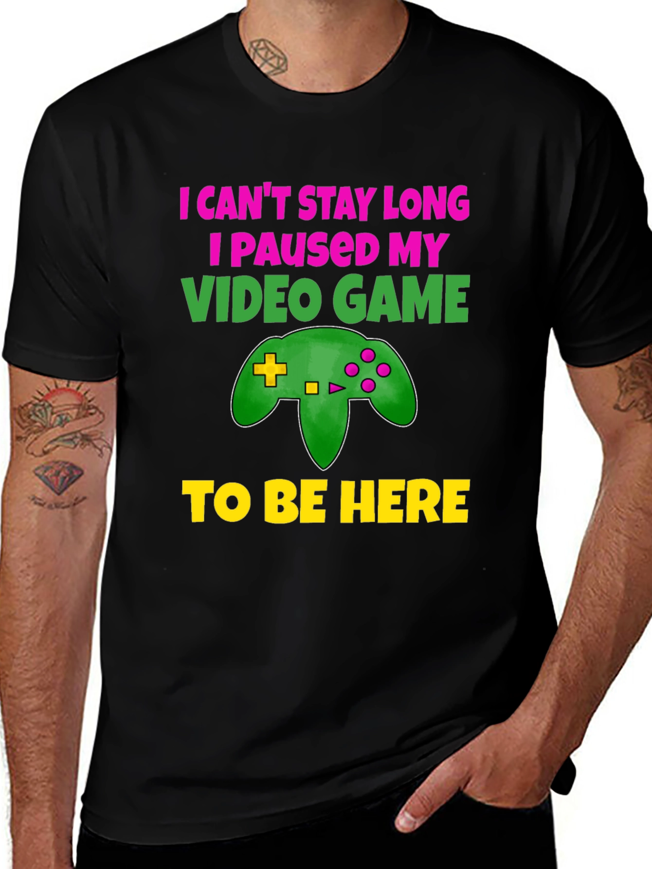 Variant 28 of Gamer Humor T-Shirt: I Paused My Game!