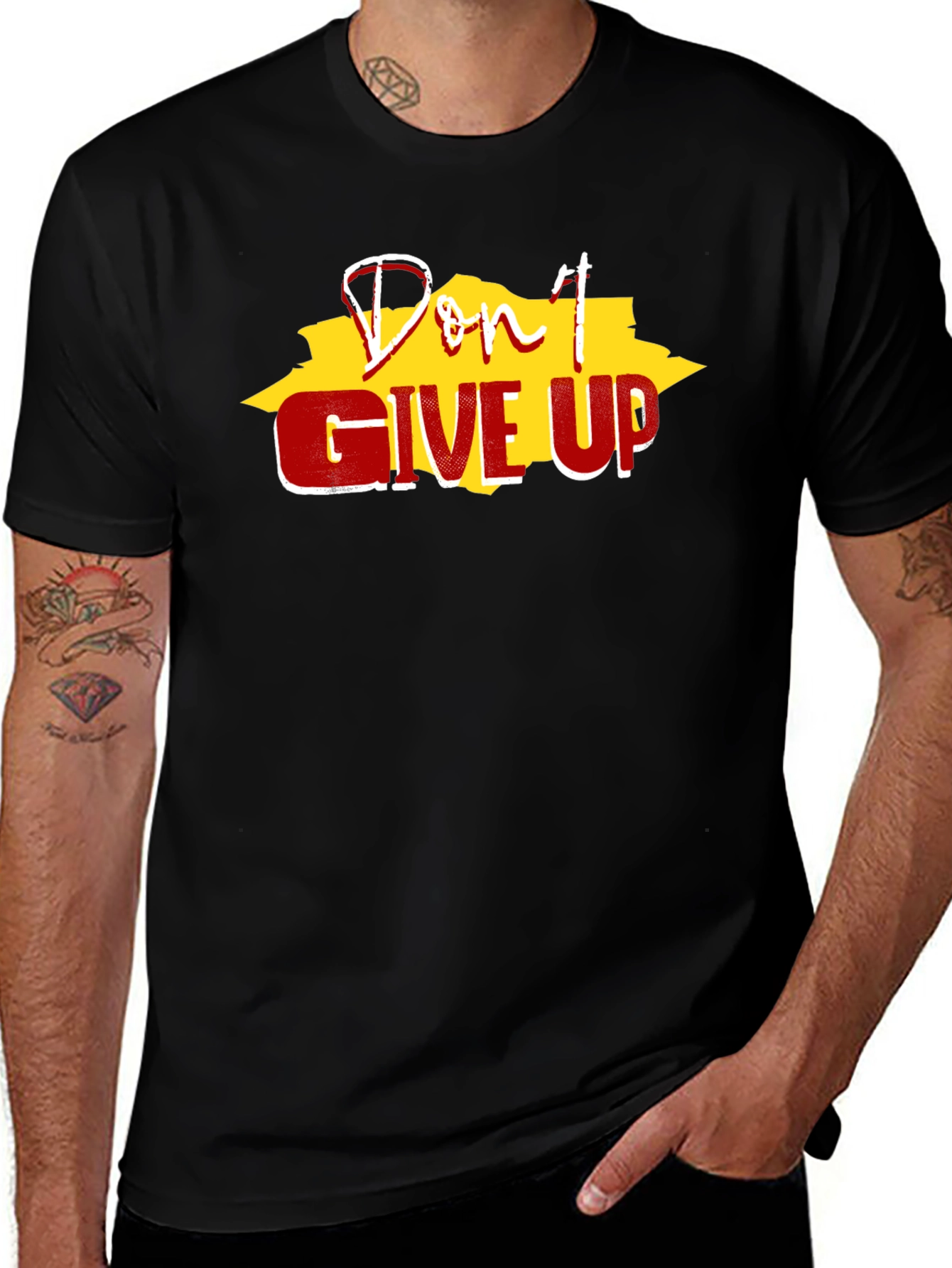 Variant 30 of Don't Give Up Black T-Shirt