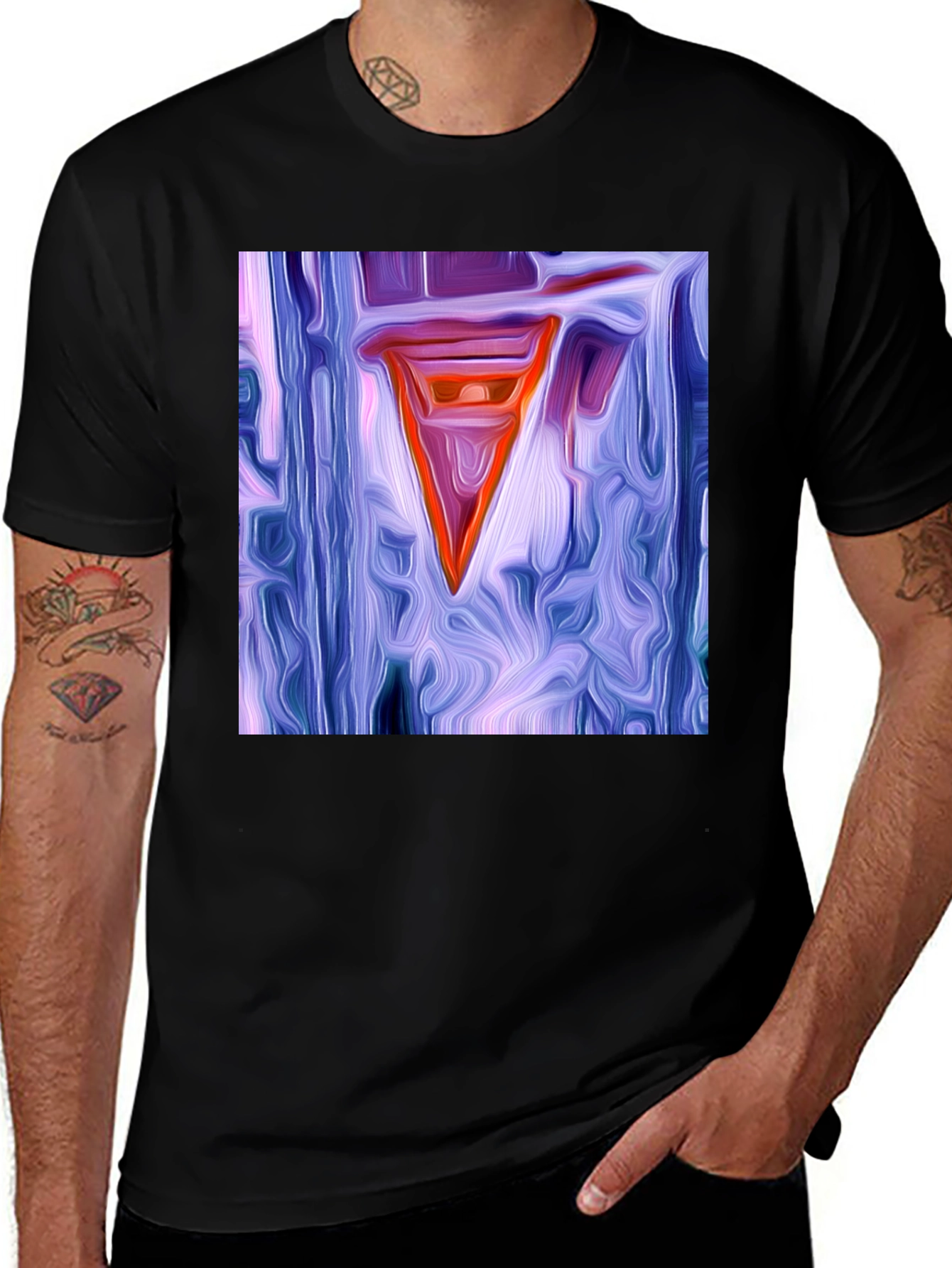 Variant 13 of Abstract Art Black T-Shirt