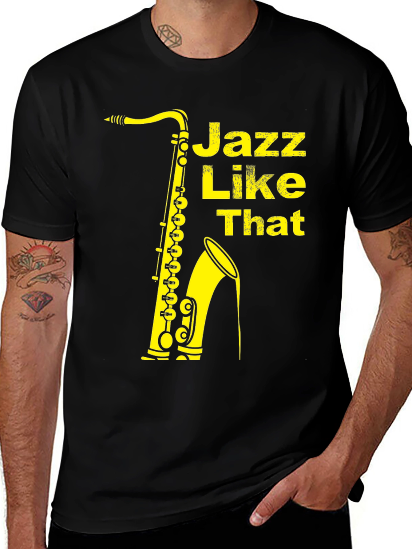 Variant 13 of Jazz Like That Saxophone Graphic T-Shirt