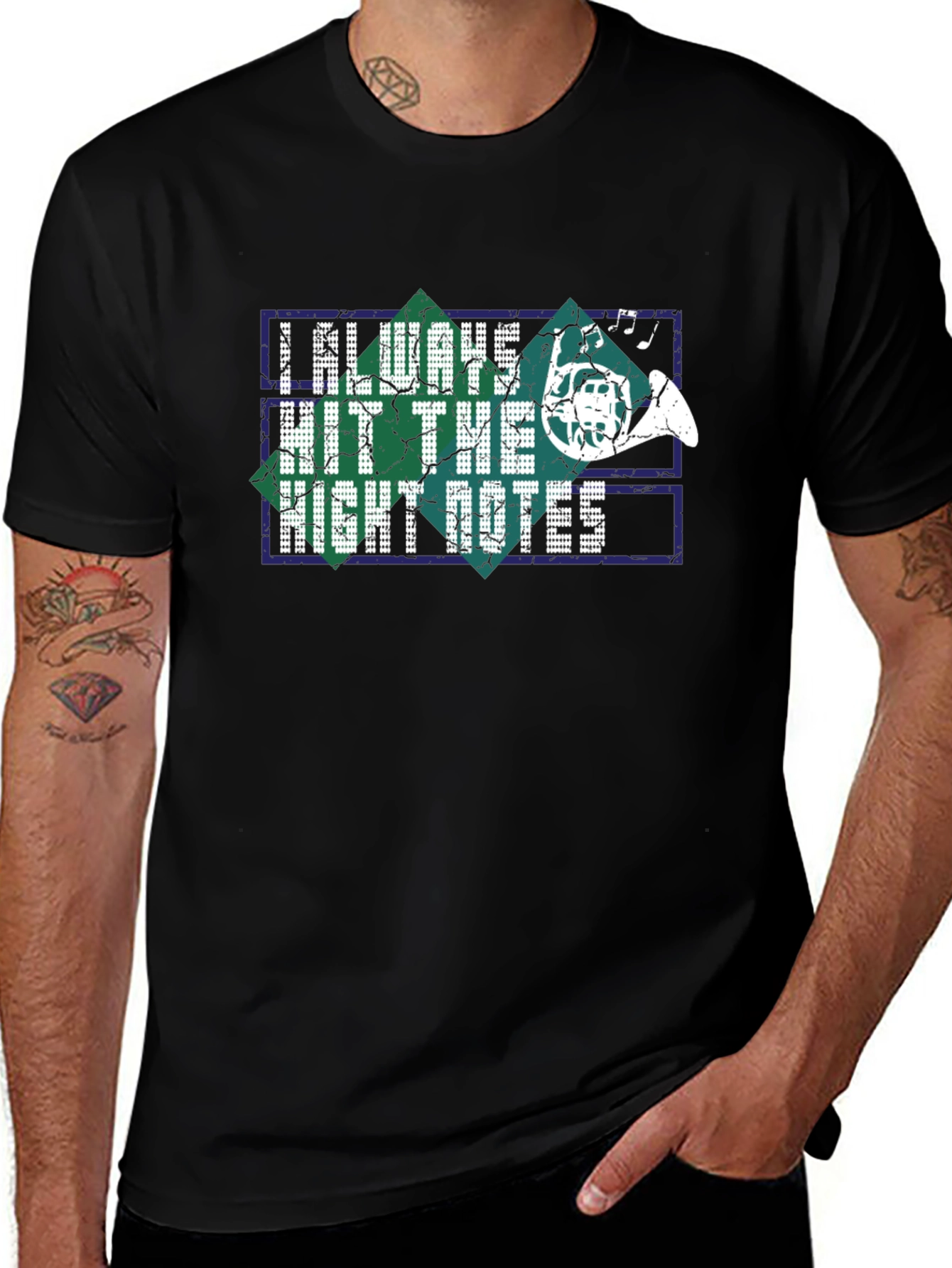 Variant 22 of Music Lover T-Shirt: I Always Hit the Right Notes