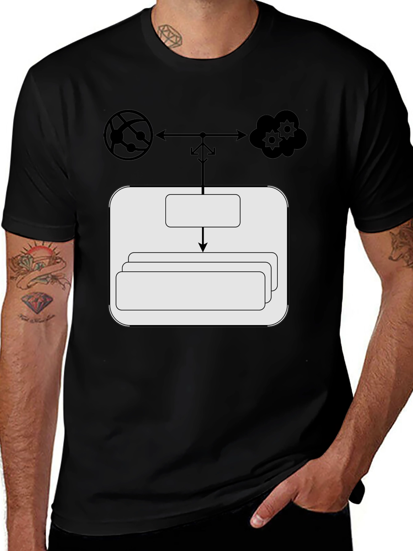 Cloud Network T-Shirt: Server Data Flow Tee
