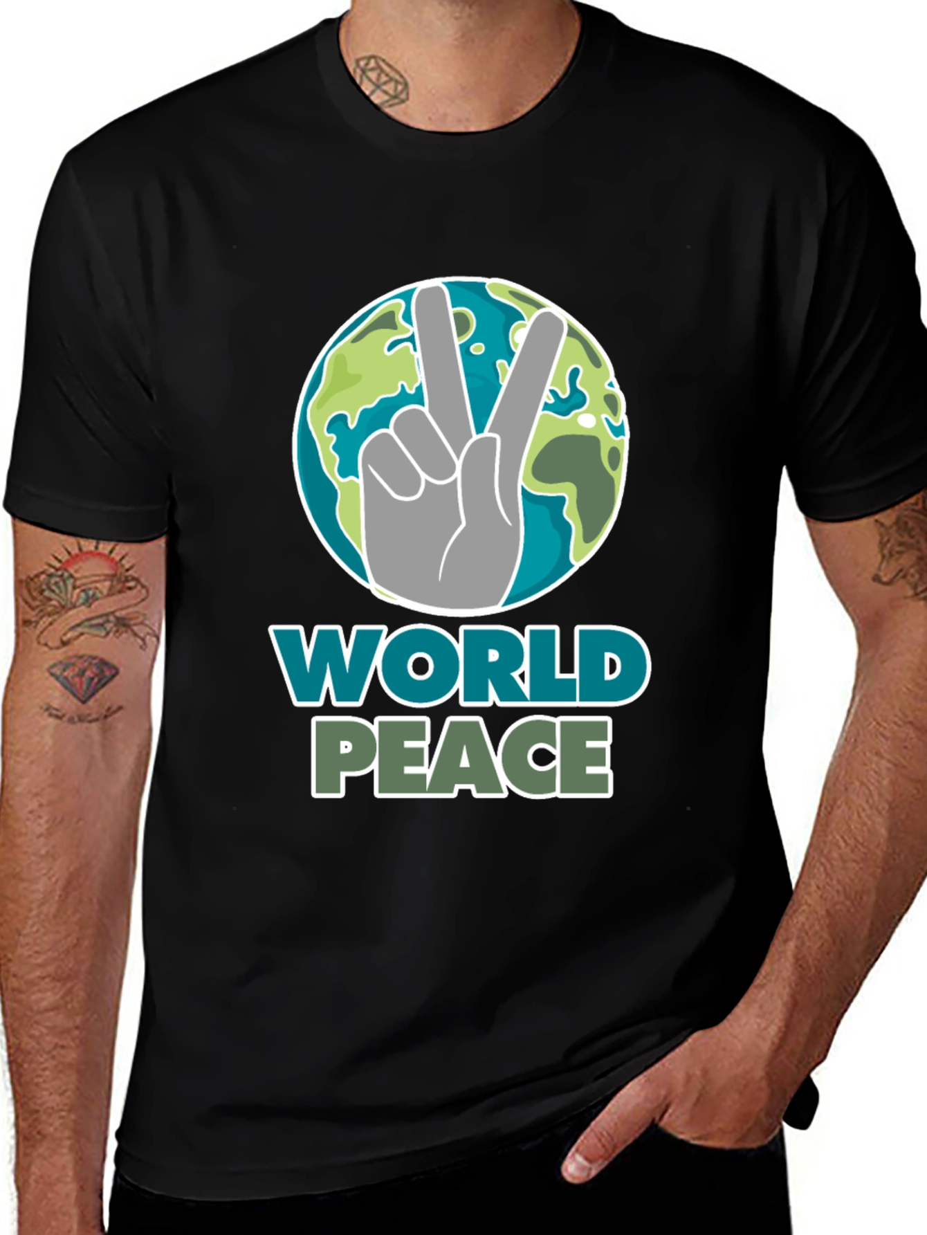 Variant 2 of World Peace Graphic T-Shirt - Earth Day Tee