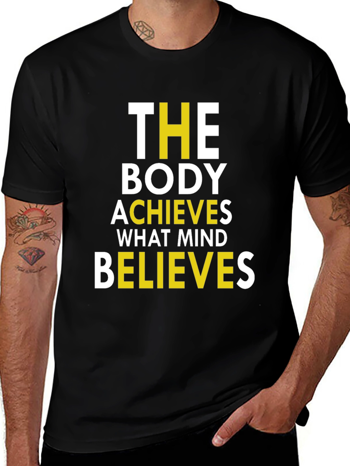 Motivational T-Shirt: The Body Achieves...