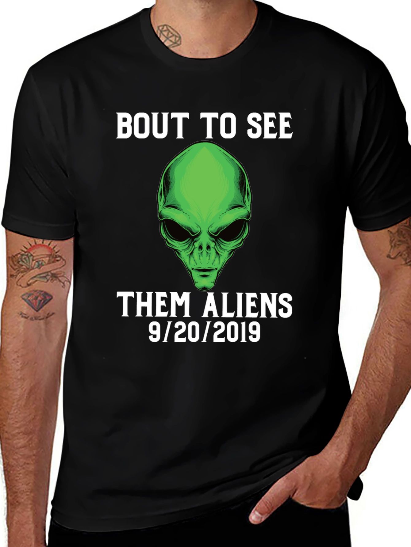 Variant 26 of Area 51 Alien T-Shirt Bout to See Them Aliens