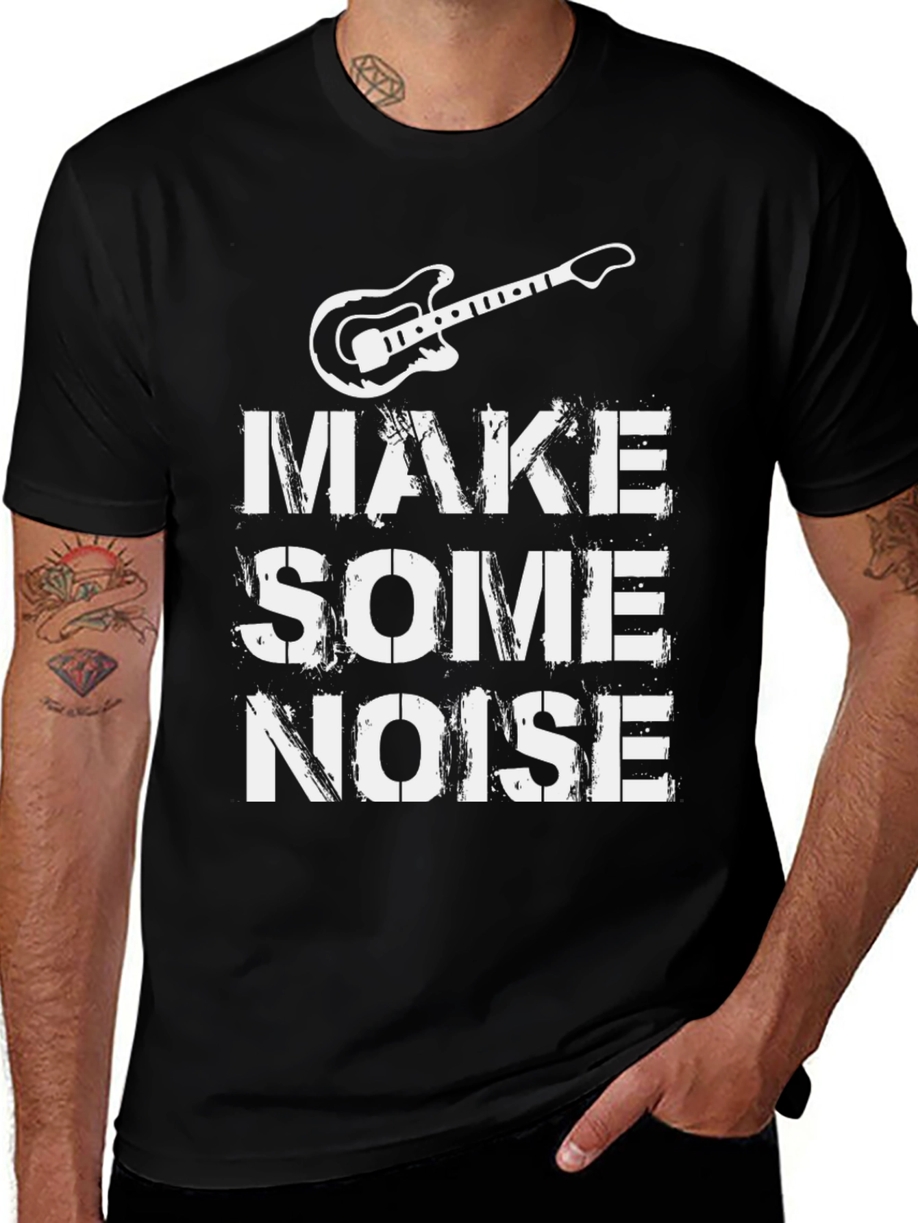 Variant 19 of Make Some Noise Graphic Tee - Rocker Style T-Shirt