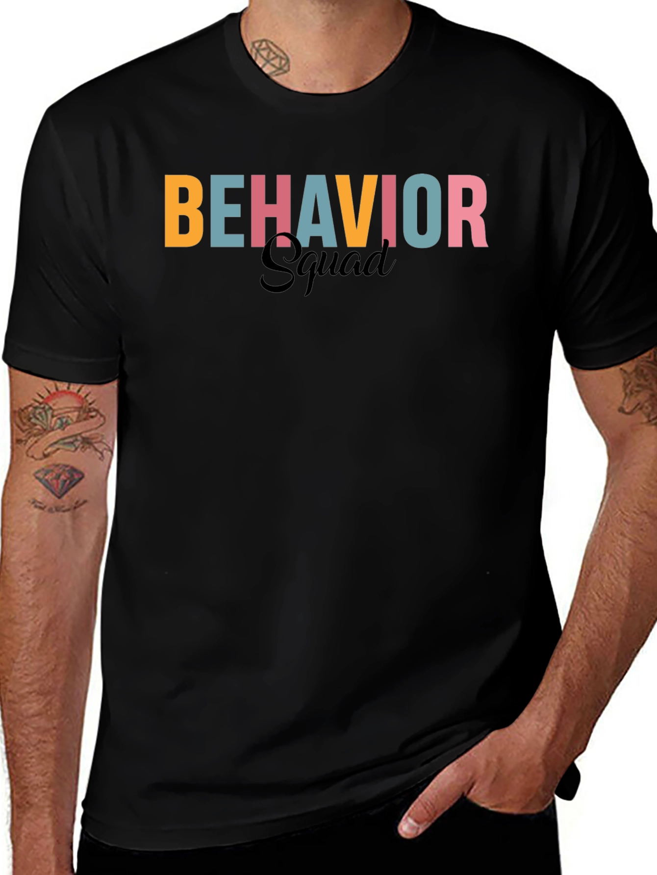 Black Behavior Squad Graphic T-Shirt main image