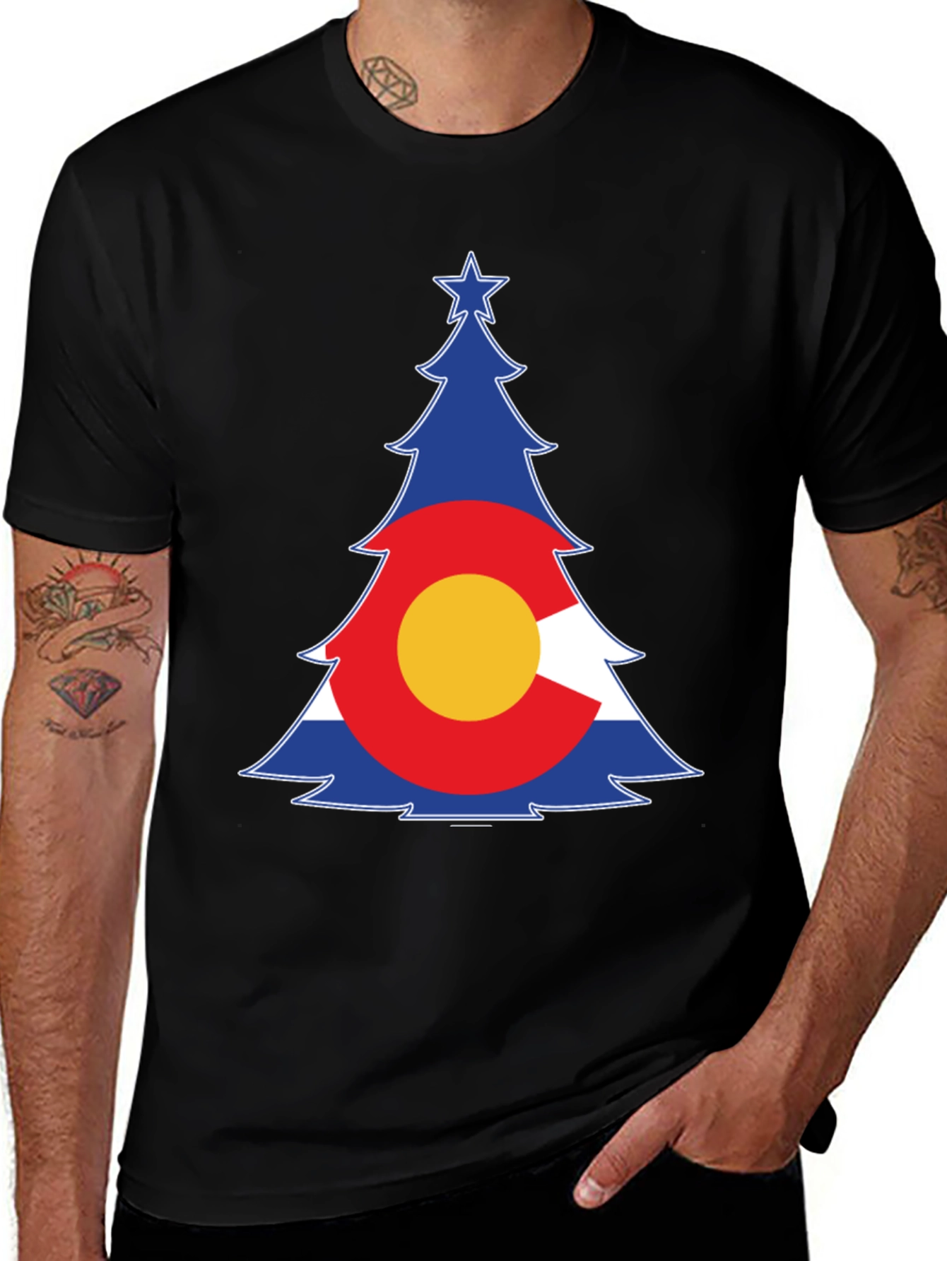 Variant 21 of Colorado Christmas Tree T-Shirt