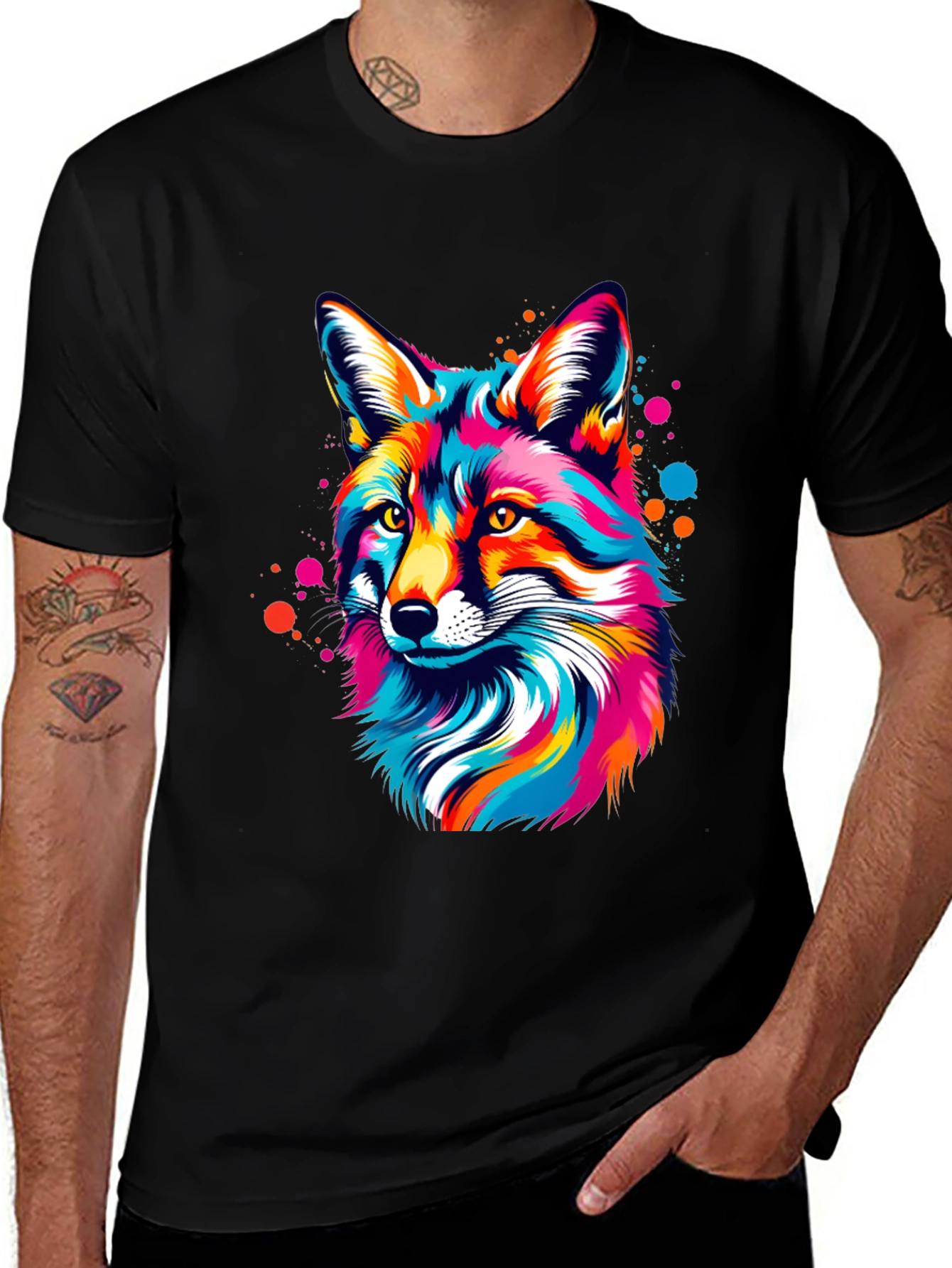 Variant 8 of Vibrant Fox Graphic T-Shirt